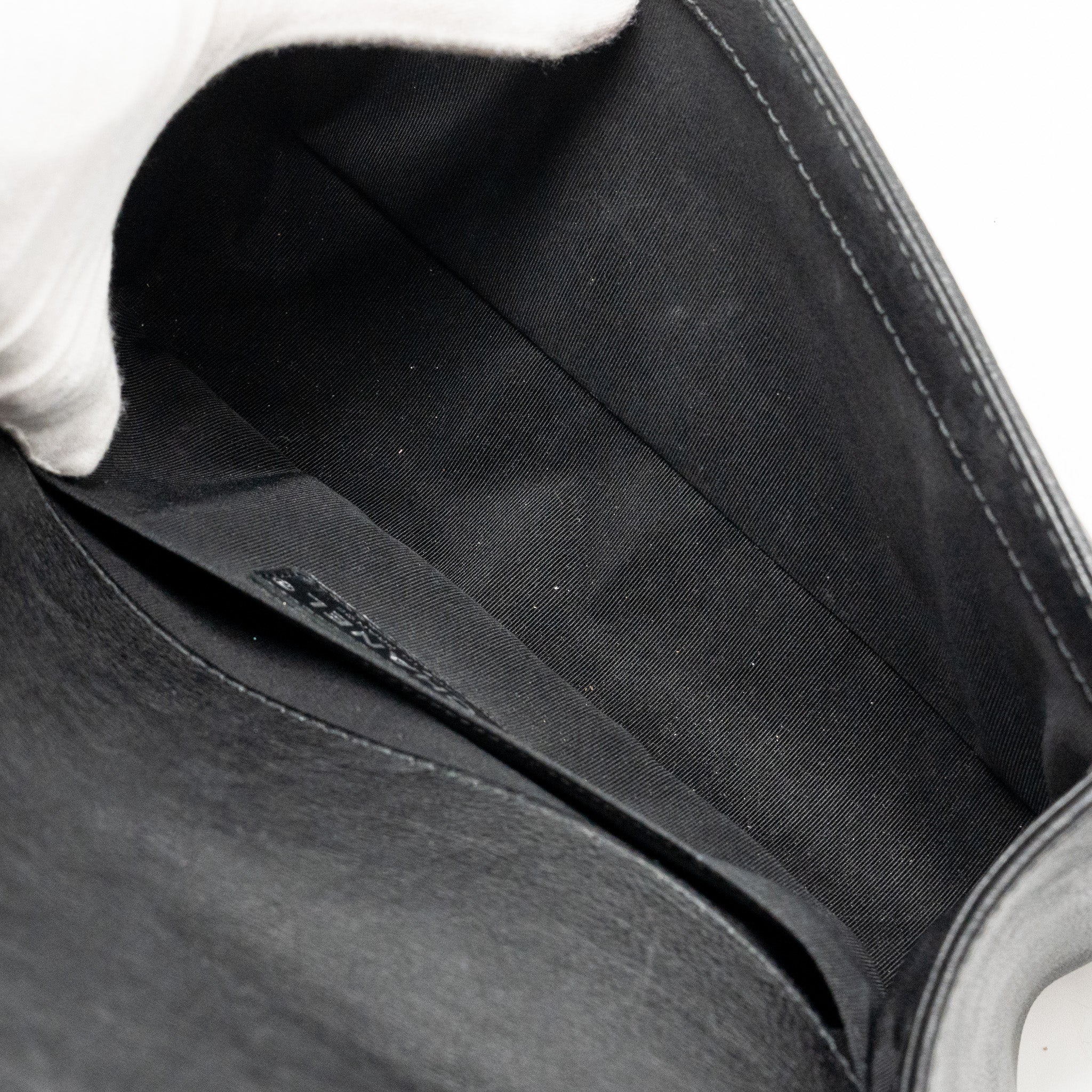 CHANEL TOP HANDLE BOY BAG LIMITED EDITION GRAINED CALFSKIN BLACK RUTHENIUM SILVER HARDWARE