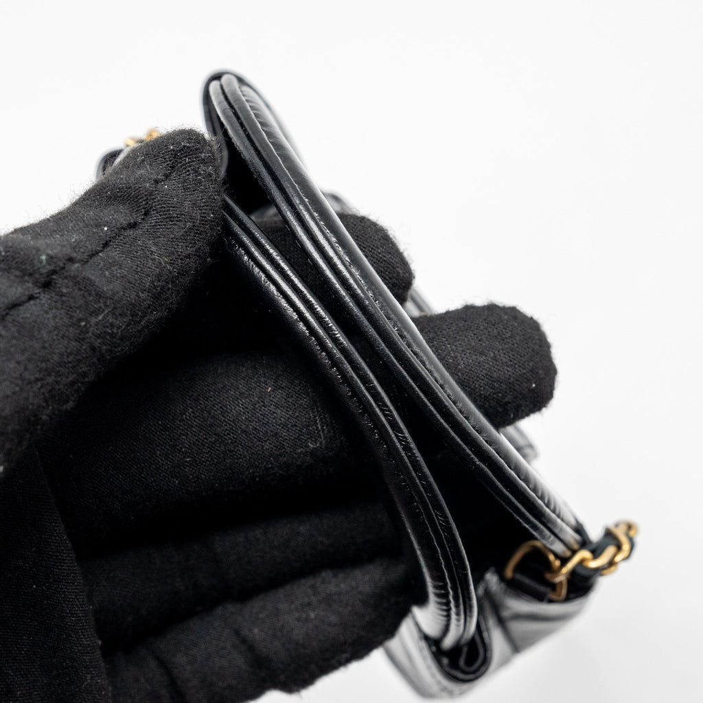 CHANEL 24P MINI NANO KELLY SHOPPER CALFSKIN BLACK GHW(MICROCHIP)
