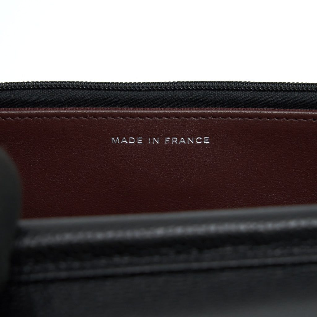 CHANEL CLASSIC WALLET ON CHAIN CAVIAR BLACK SHW (MICROCHIP)