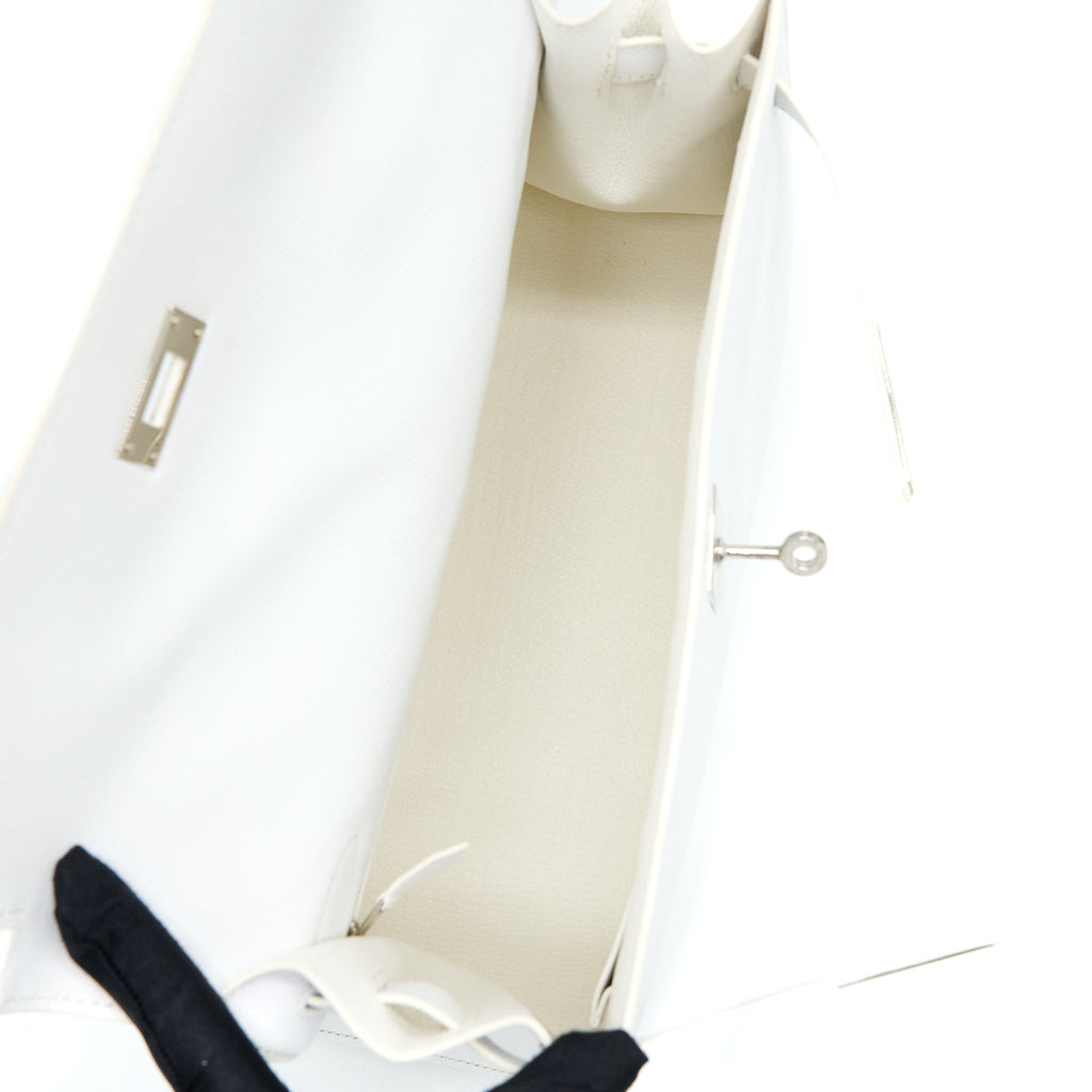 HERMES KELLY 32 EPSOM BLANC SHW