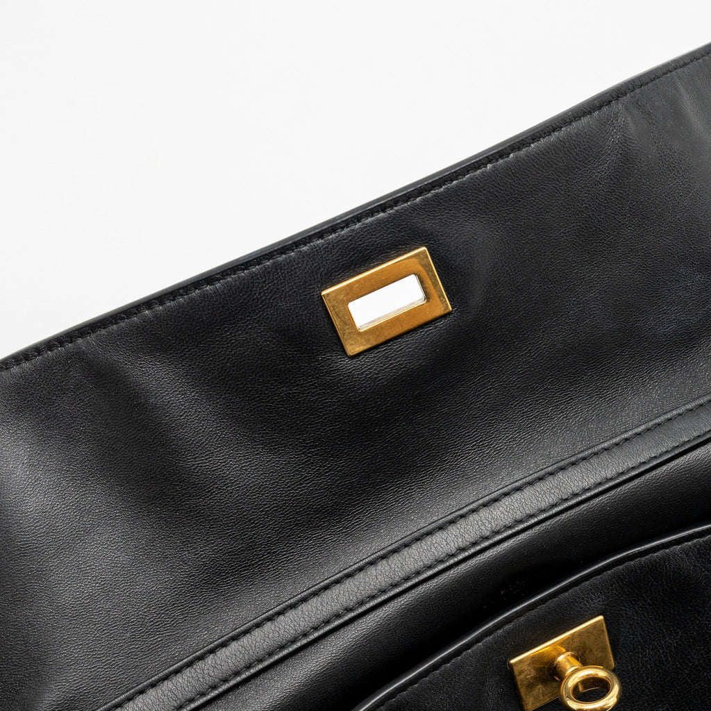 BALENCIAGA MEDIUM RODEO HANDBAG SMOOTH CALFSKIN BLACK GHW