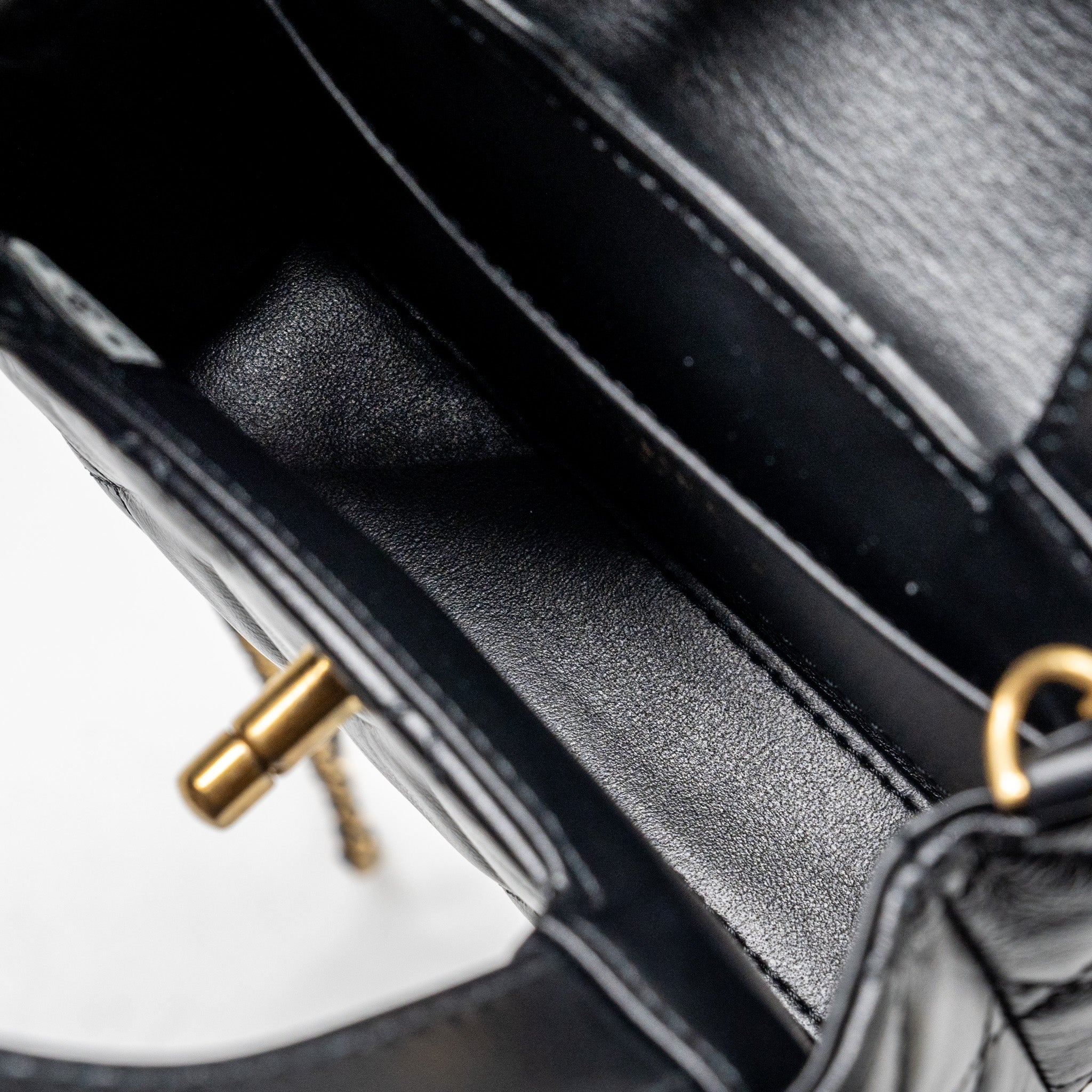 CHANEL 24P MINI NANO KELLY SHOPPER CALFSKIN BLACK GHW(MICROCHIP)