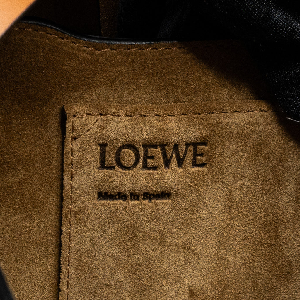 LOEWE GATE BAG LEATHER BLUE / BROWN GHW