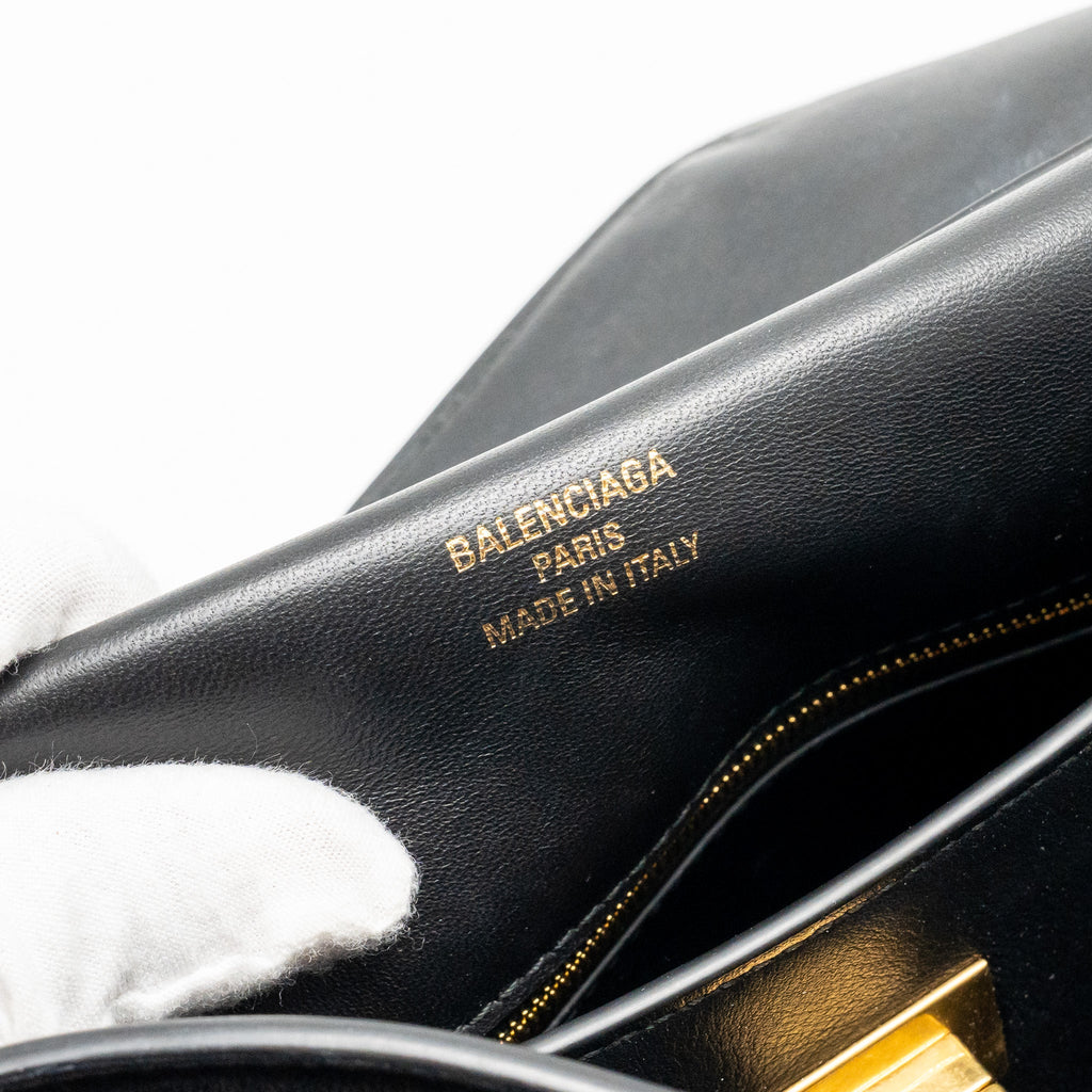BALENCIAGA MEDIUM RODEO HANDBAG SMOOTH CALFSKIN BLACK GHW