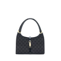 GUCCI VINTAGE JACKIE BAG GG PRINTED CANVAS BLACK GHW