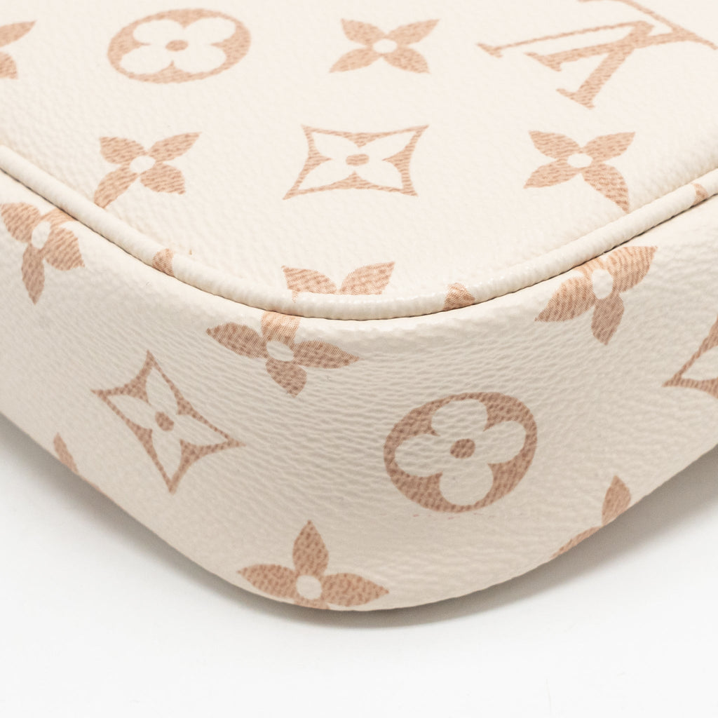LOUIS VUITTON IVY WALLET ON CHAIN MONOGRAM DUNE CANVAS BEIGE/CREAM GHW