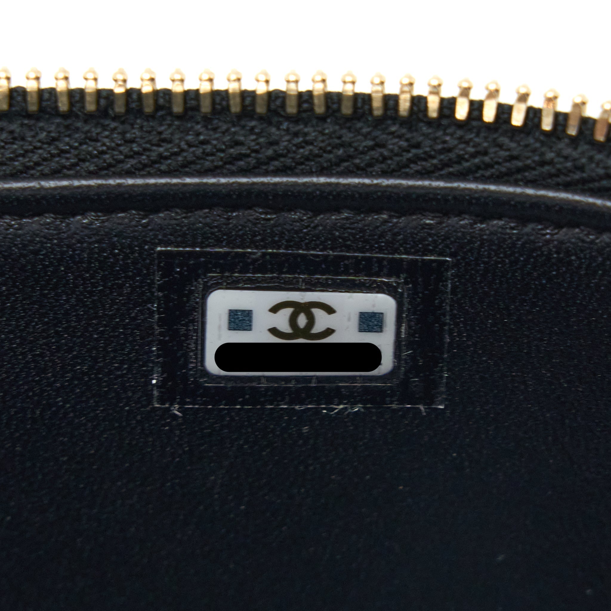CHANEL TOP TWIST CHAIN HANDLE LONG VANITY WITH CHAIN LAMBSKIN BLACK BRUSHED GHW (MICROCHIP)