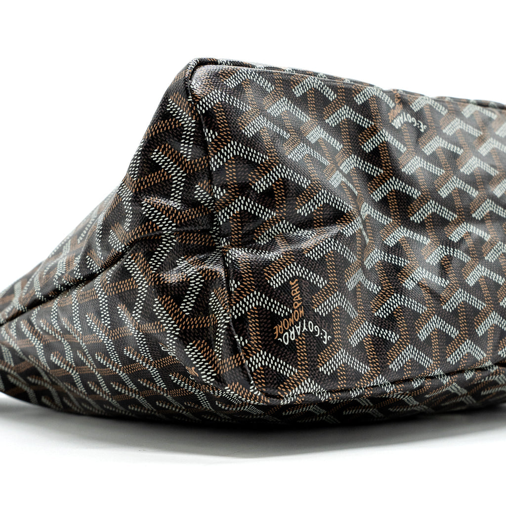 GOYARD BOHEME HOBO BAG GOYARDLINE CANVAS CALFSKIN BLACK LIMITED EDITION SHW