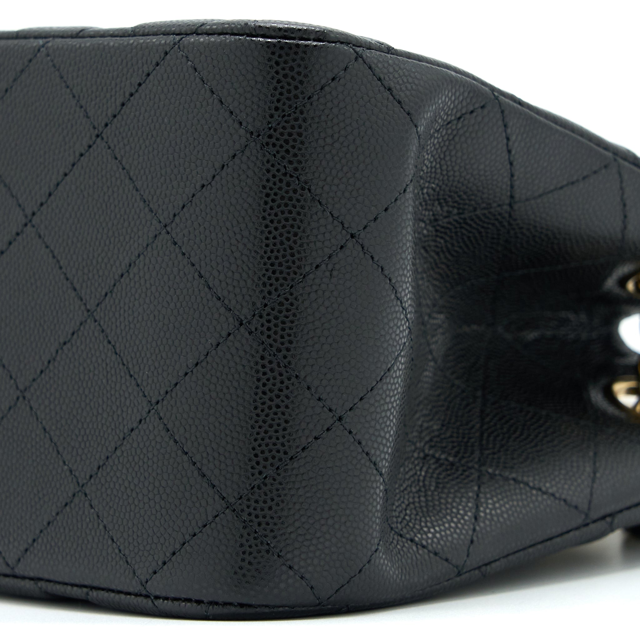 CHANEL MINI BUCKET TOTE BAG CAVIAR BLACK LGHW (MICROCHIP)