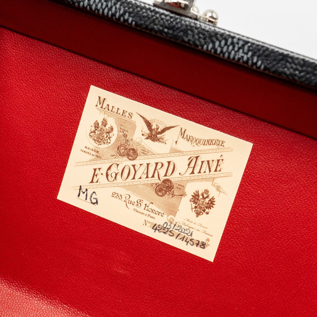 GOYARD MINAUDIERE TRUNK BAG GOYARDINE CANVAS BLACK SHW