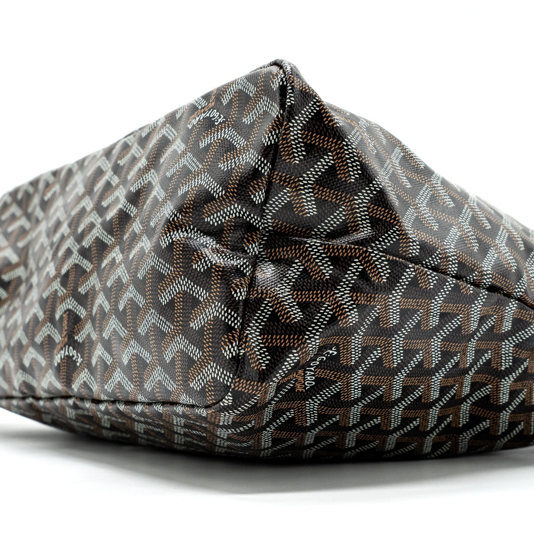 GOYARD BOHEME HOBO BAG GOYARDLINE CANVAS CALFSKIN BLACK LIMITED EDITION SHW