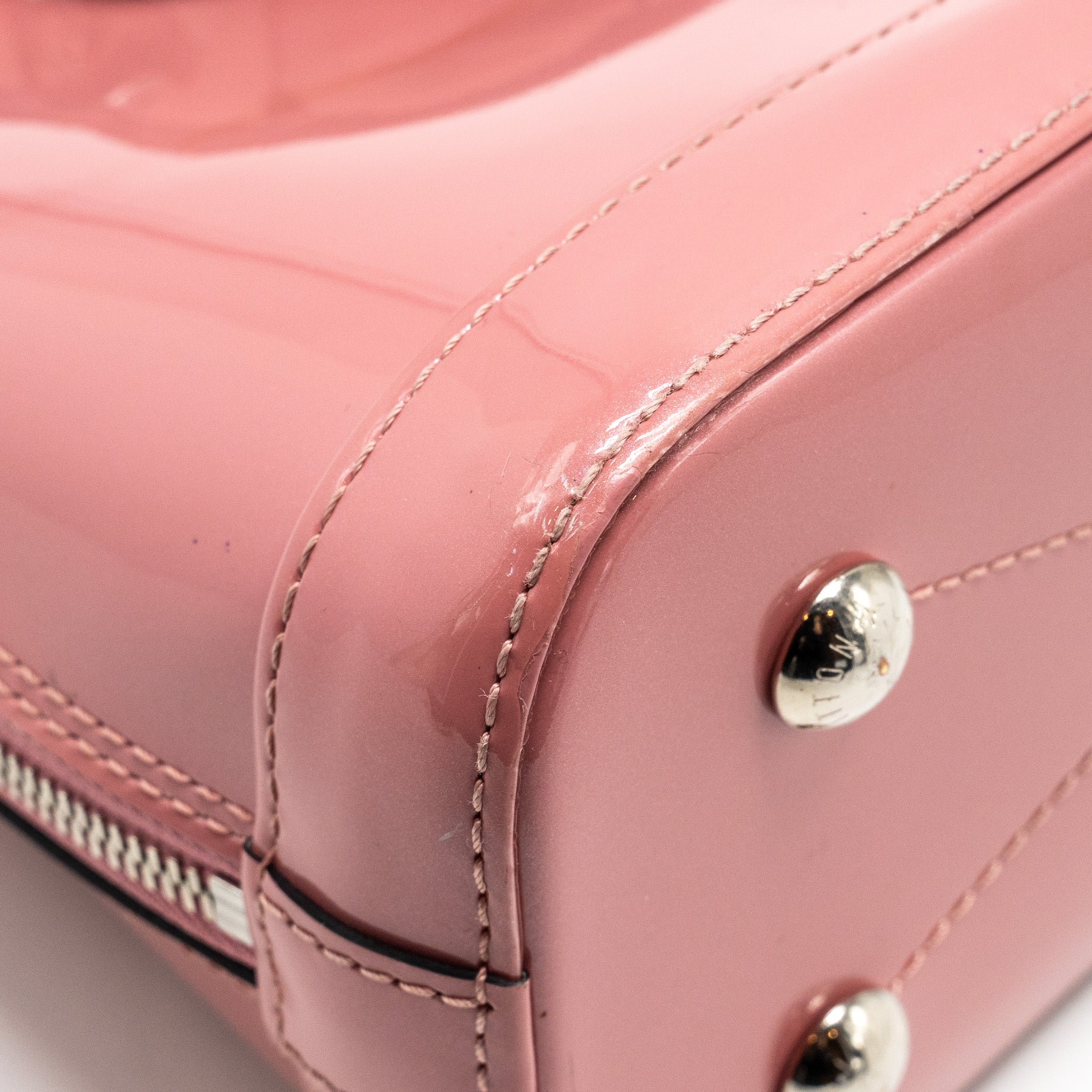LOUIS VUITTON ALMA BB VERNIS PATENT ROSE BLUSH SHW