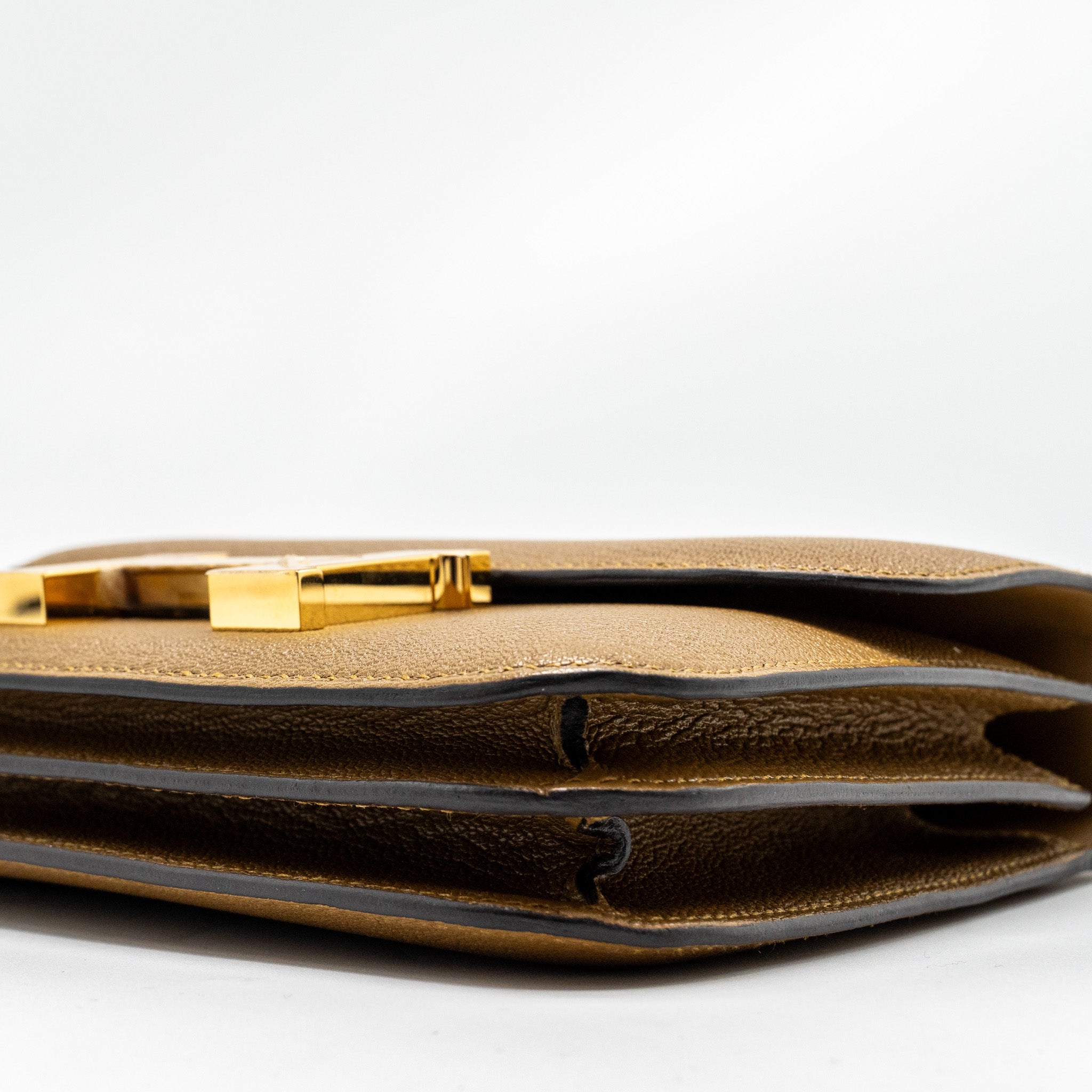 HERMES MINI CONSTANCE CHÈVRE MYSORE KRAFT GHW