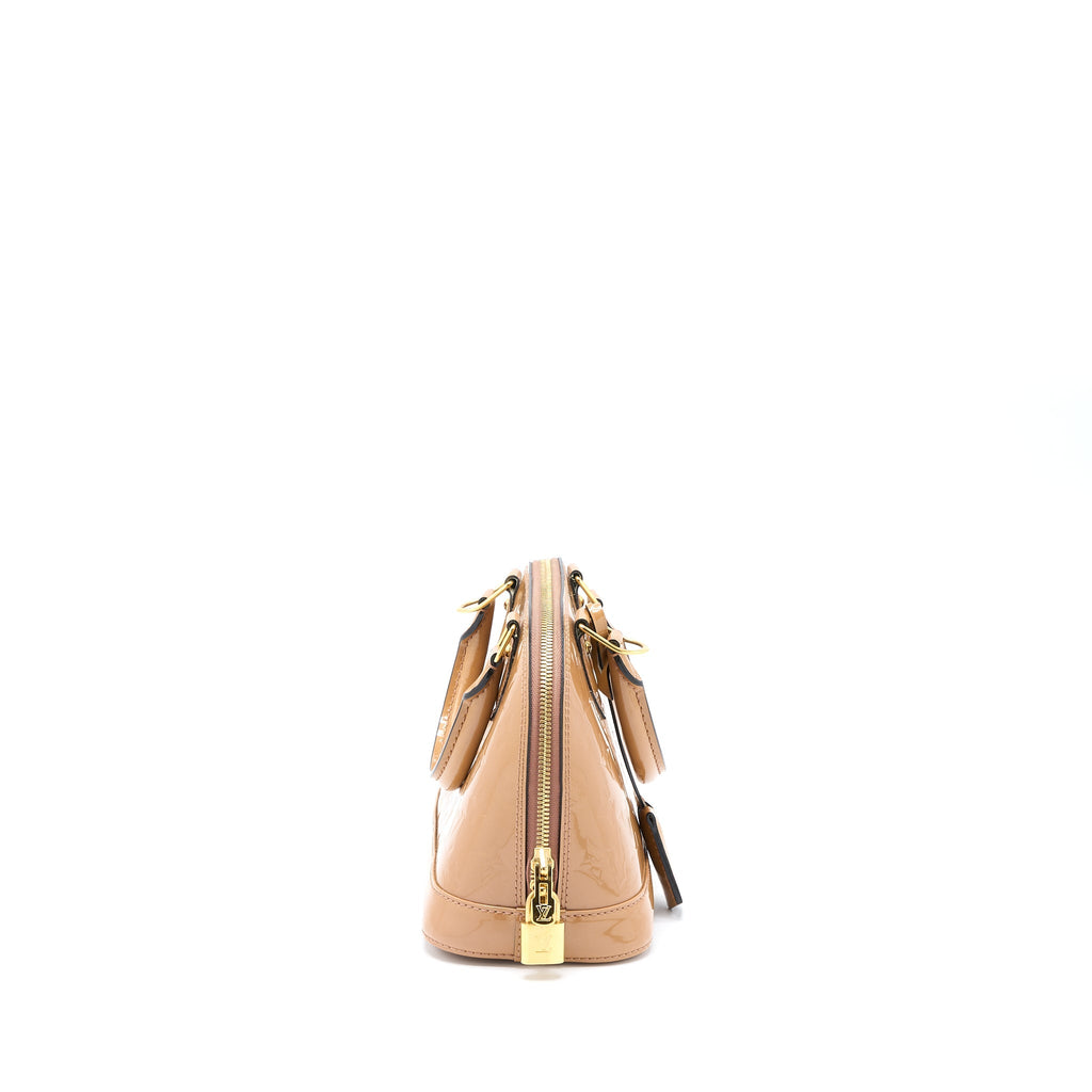 LOUIS VUITTON ALMA BB PATENT DARK BEIGE GHW