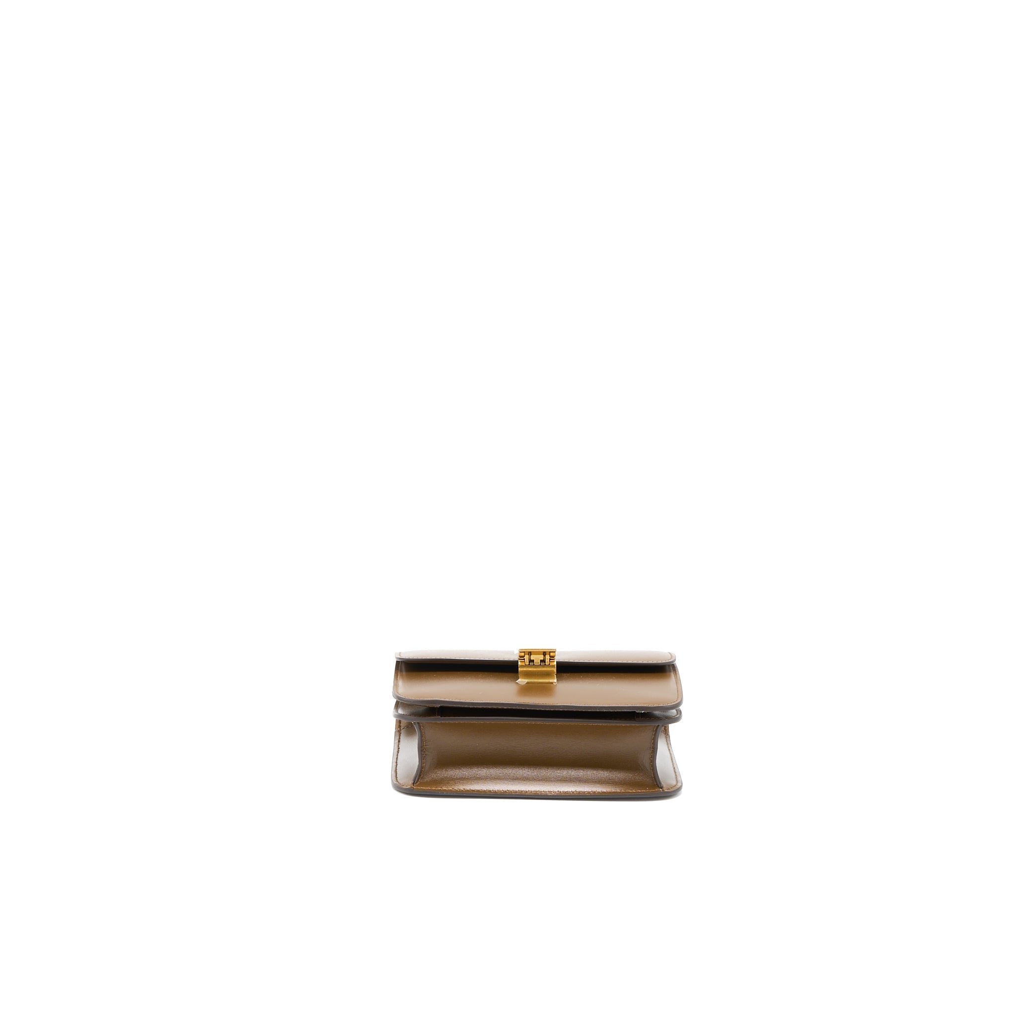 CELINE TEEN CLASSIC BAG IN BOX CALFSKIN CAMEL GHW