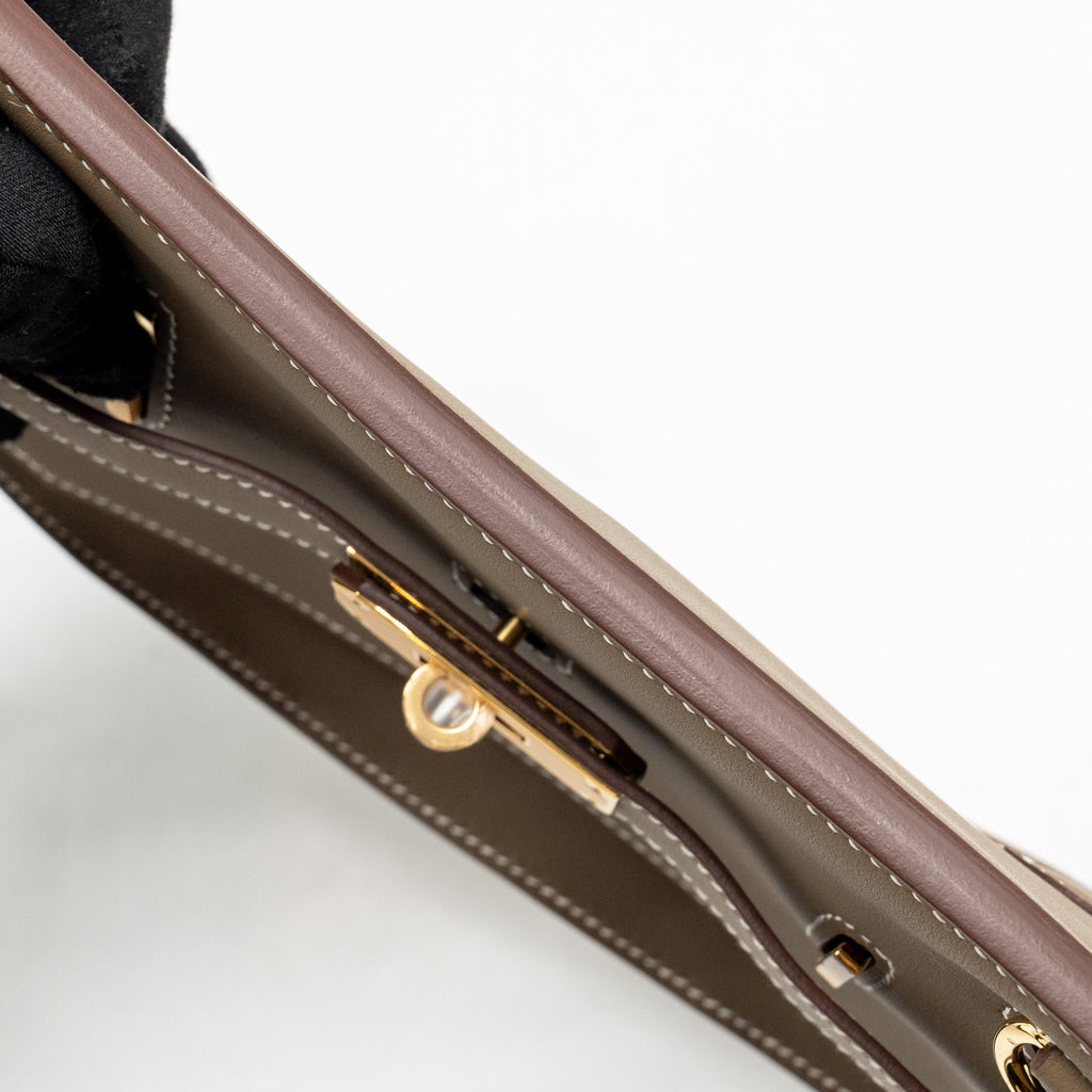 HERMES MINI JYPSIERE SWIFT ETOUPE GHW