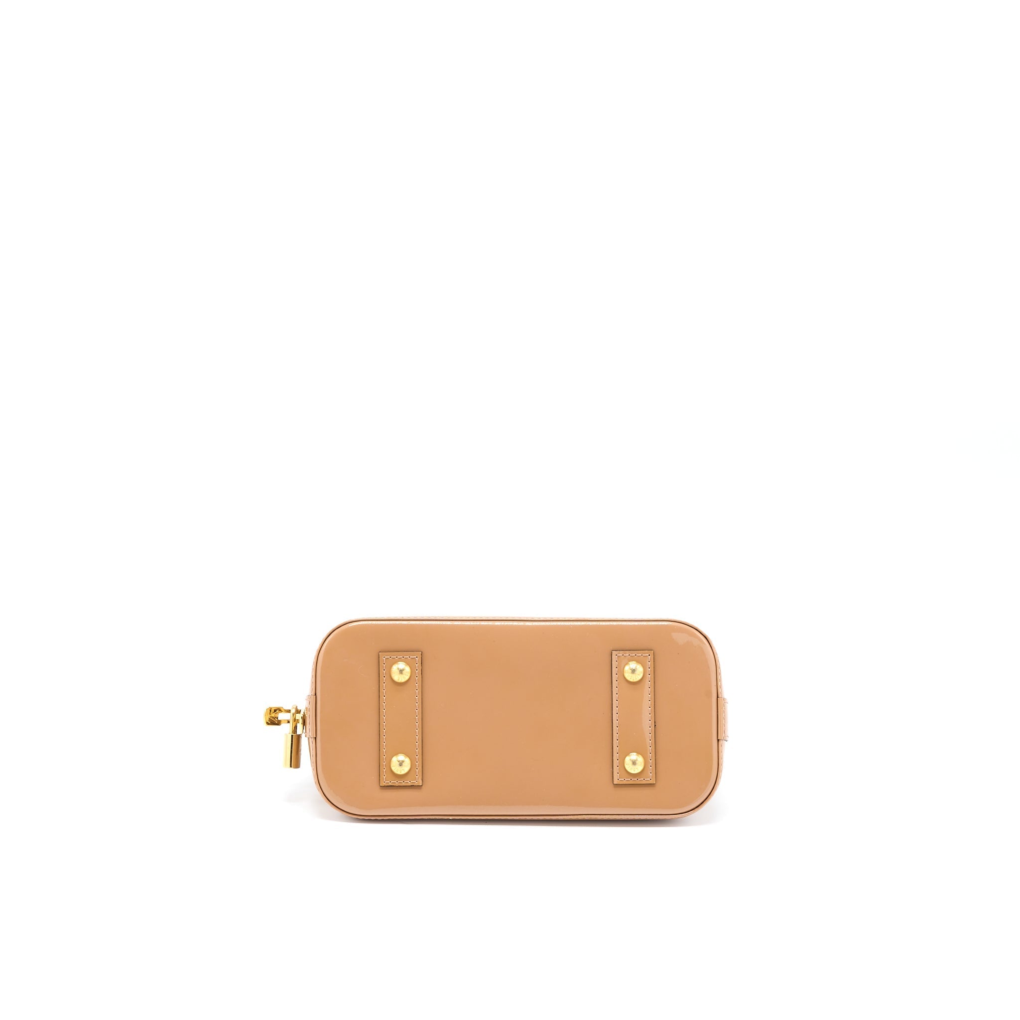 LOUIS VUITTON ALMA BB PATENT DARK BEIGE GHW