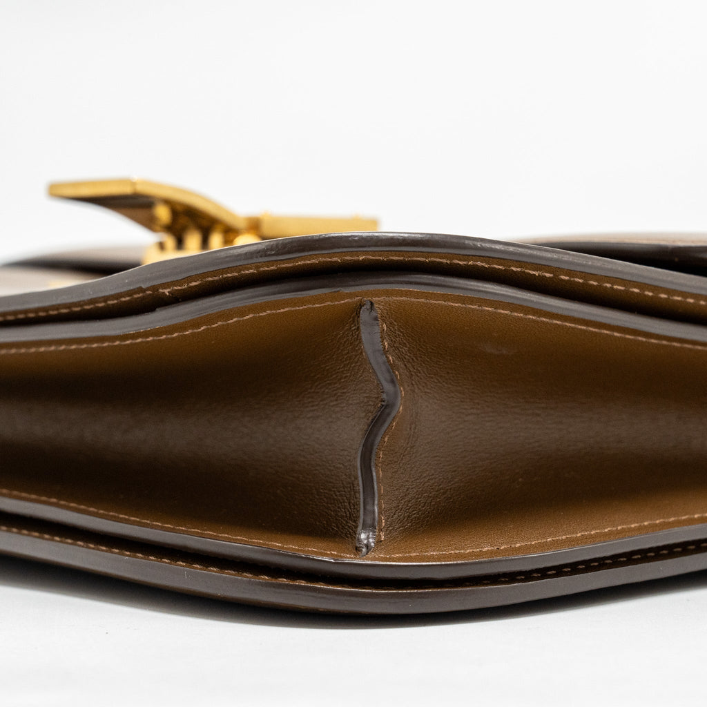 CELINE MEDIUM CLASSIC BOX BAG CALFSKIN CAMEL GHW