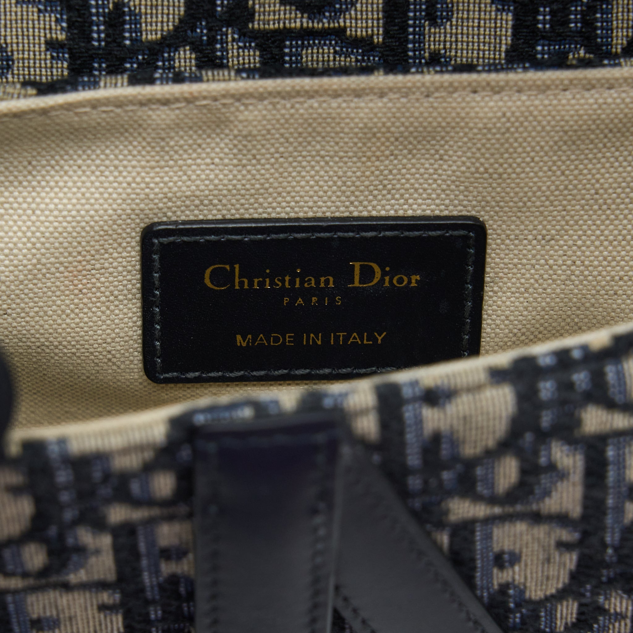 DIOR MINI SADDLE BLUE OBLIQUE GHW