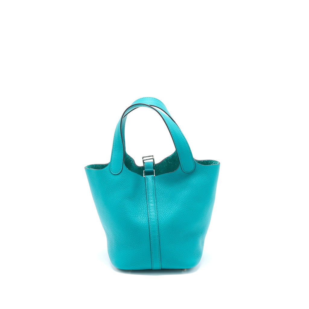 HERMES PICOTIN 18 LOCK BAG CLEMENCE MALACHITE SHW