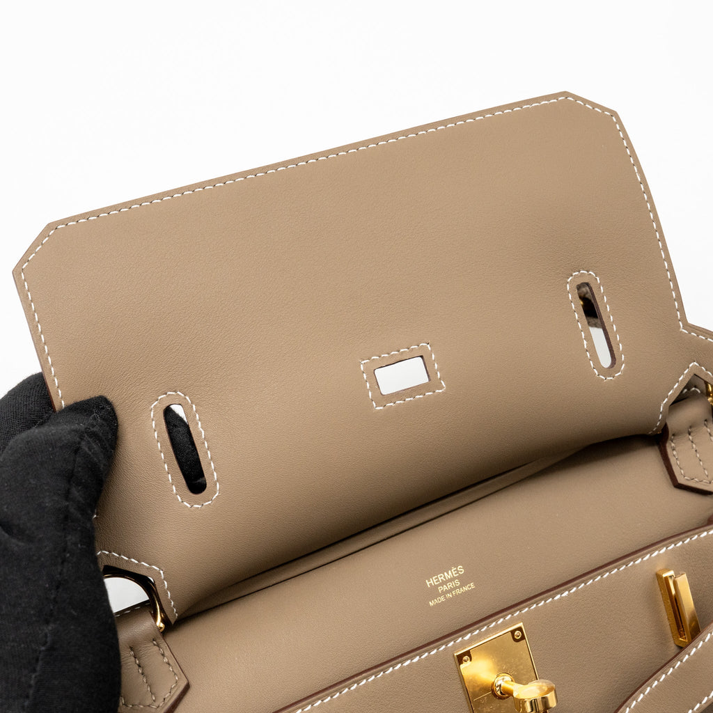 HERMES MINI JYPSIERE SWIFT ETOUPE GHW