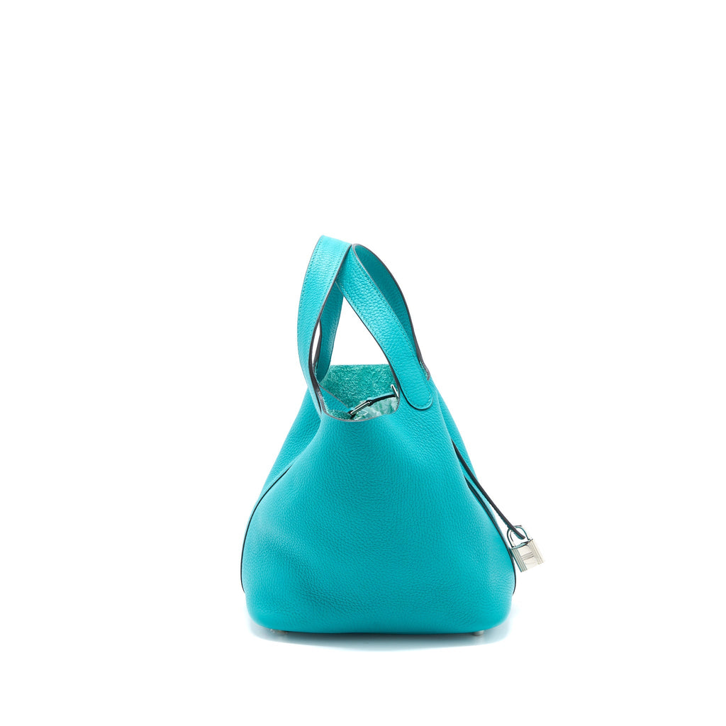 HERMES PICOTIN 18 LOCK BAG CLEMENCE MALACHITE SHW