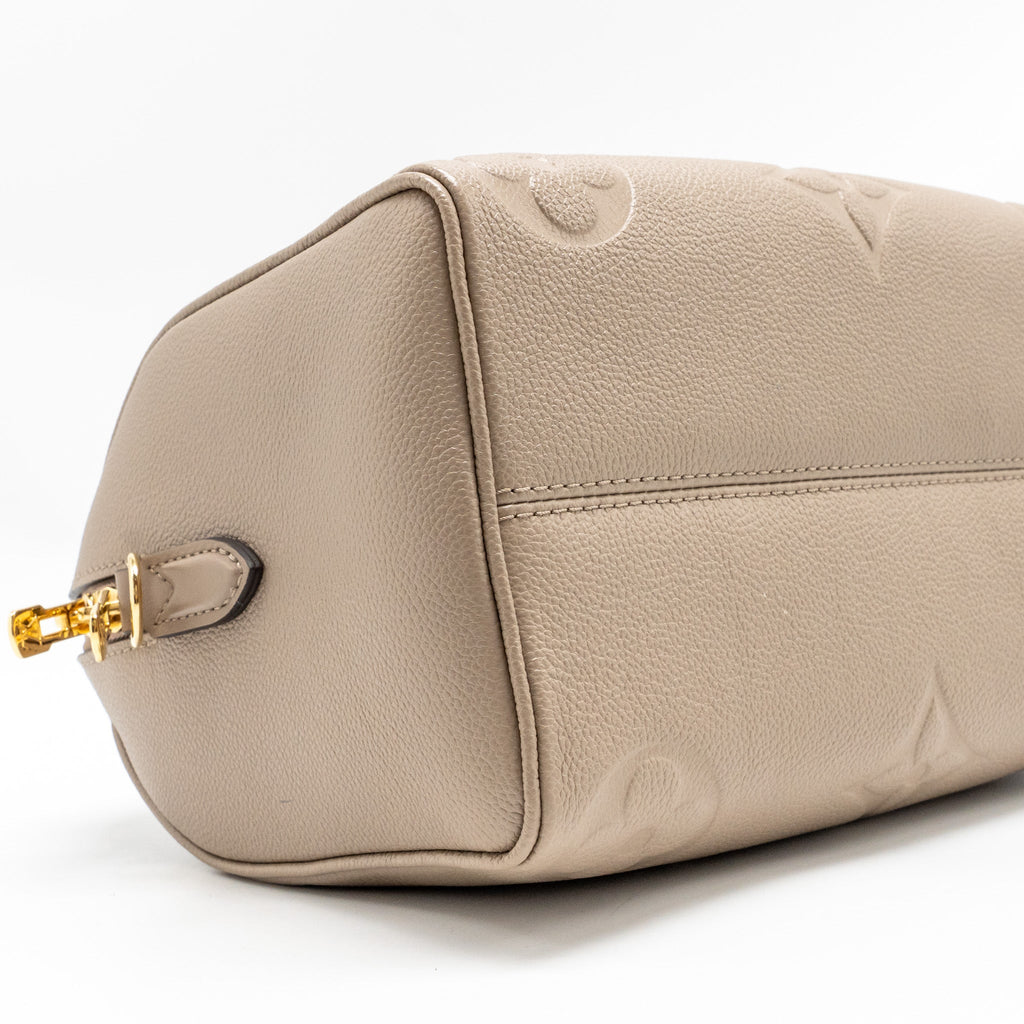 LOUIS VUITTON SPEEDY BANDOULIÈRE 25 EMPREINTE LEATHER TOURTERELLE GHW
