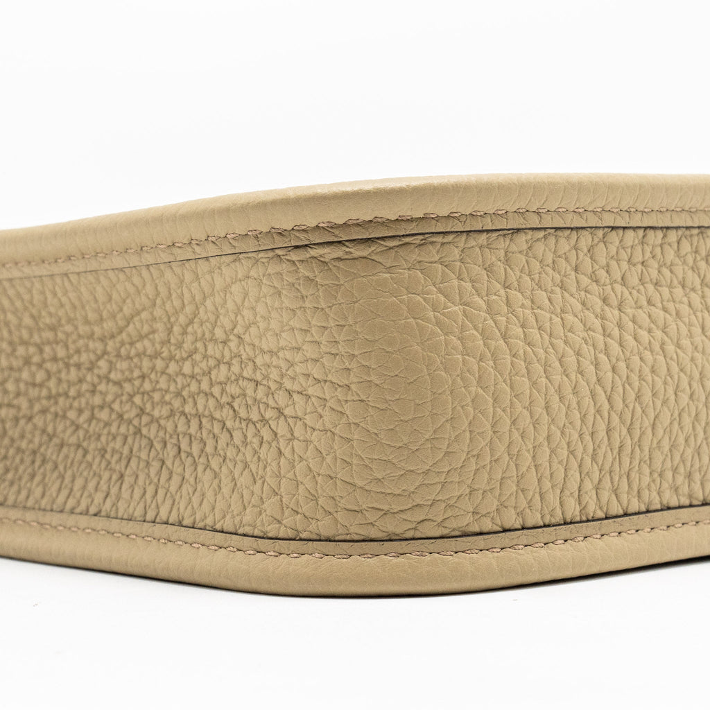 HERMES MINI EVELYN CLEMENCE BEIGE MARFA WITH MULTICOLOUR STRAP SHW
