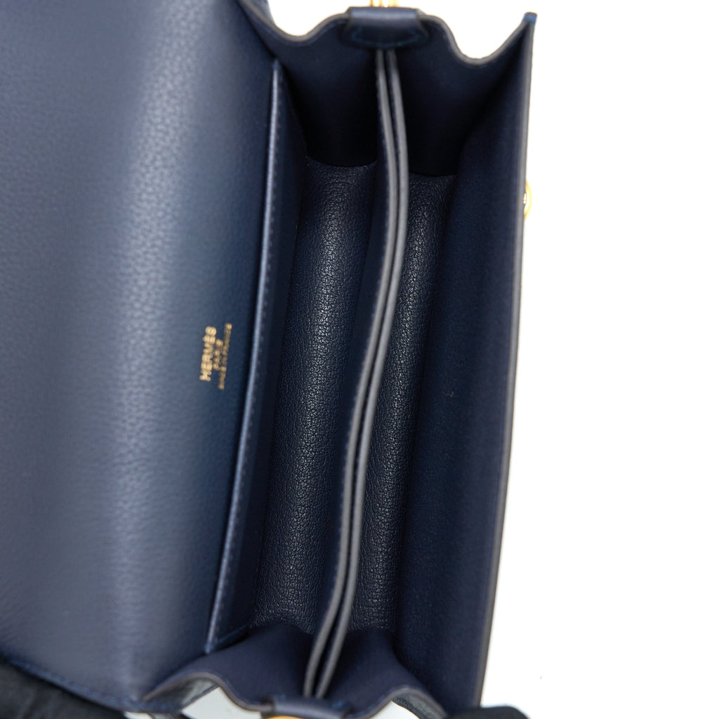 HERMES MINI ROULIS EVERCOLOUR BLUE NUIT GHW