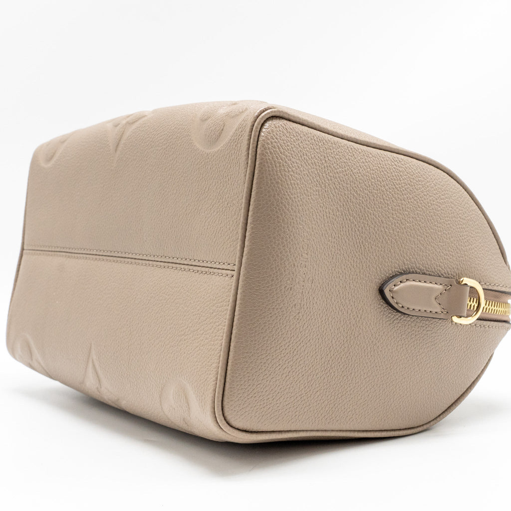 LOUIS VUITTON SPEEDY BANDOULIÈRE 25 EMPREINTE LEATHER TOURTERELLE GHW