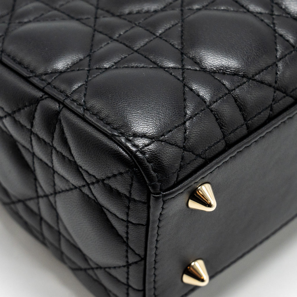 DIOR SMALL MY ABC LADY DIOR LAMBSKIN BLACK LGHW