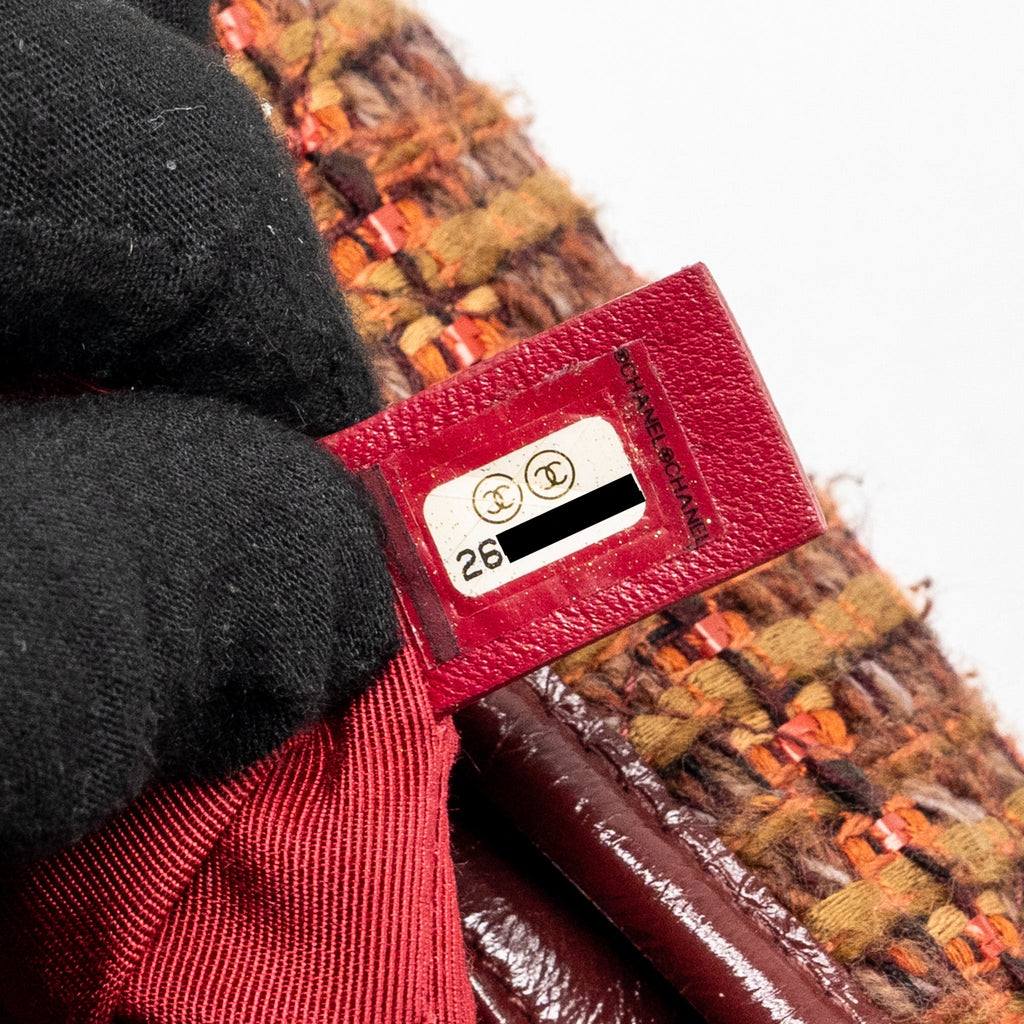 CHANEL GABRIELLE HOBO BAG TWEED/ CALFSKIN RED/MULTICOLOUR MULTICOLOUR HARDWARE