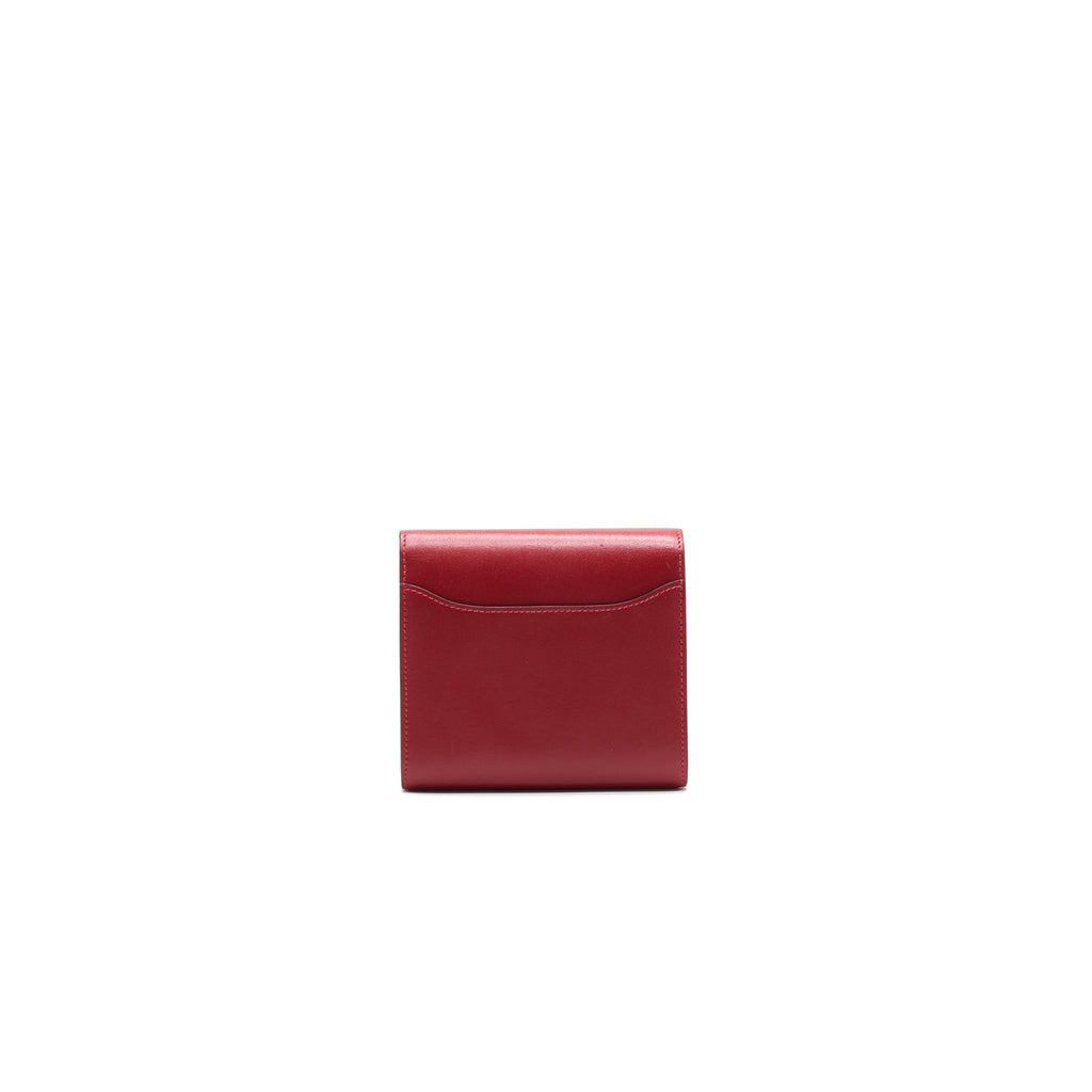 HERMES MINI CONSTANCE WALLET RED WITH GHW
