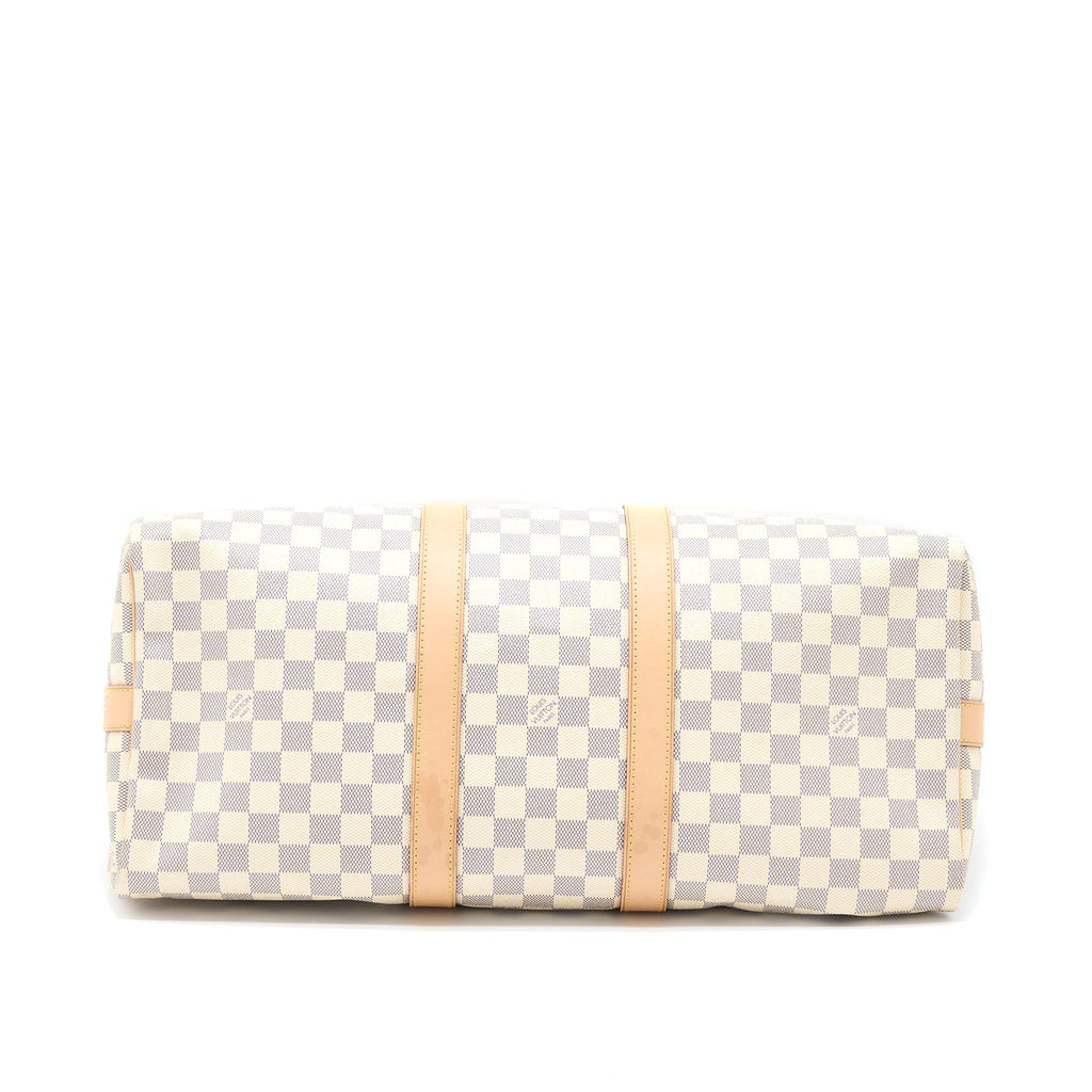 LOUIS VUITTON KEEPALL BANDOULIERE 55 DAMIER AZUR CANVAS GHW