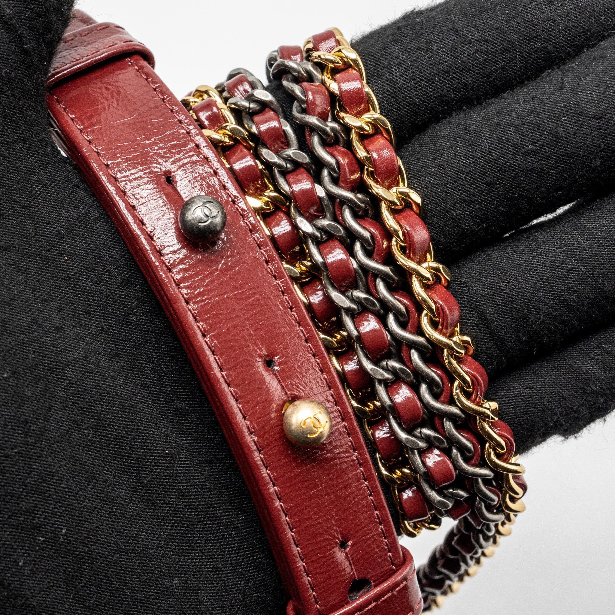 CHANEL GABRIELLE HOBO BAG TWEED/ CALFSKIN RED/MULTICOLOUR MULTICOLOUR HARDWARE