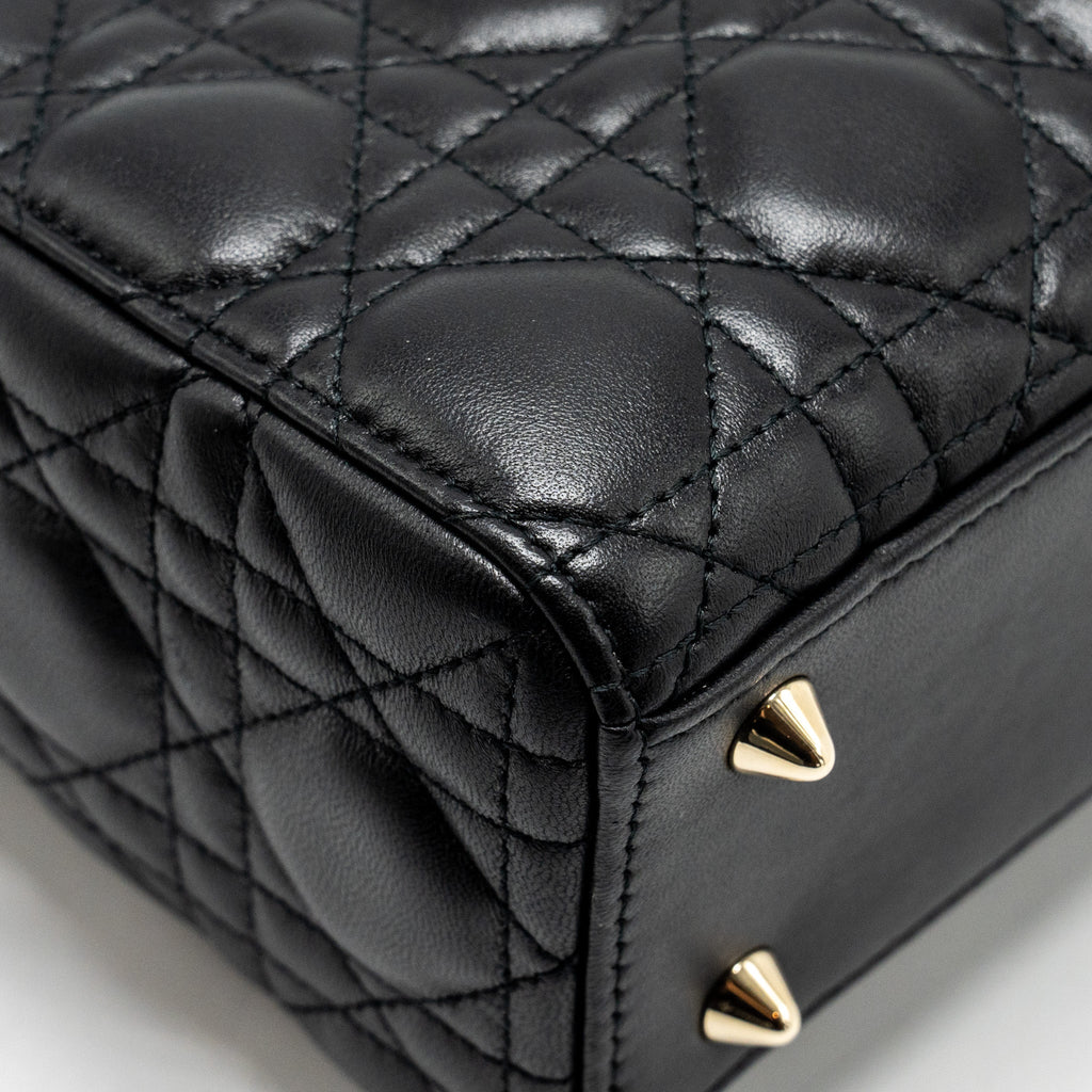 DIOR SMALL MY ABC LADY DIOR LAMBSKIN BLACK LGHW
