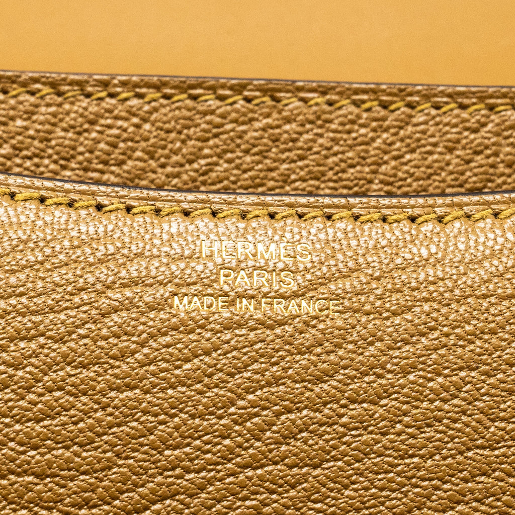 HERMES MINI CONSTANCE CHÈVRE MYSORE KRAFT GHW