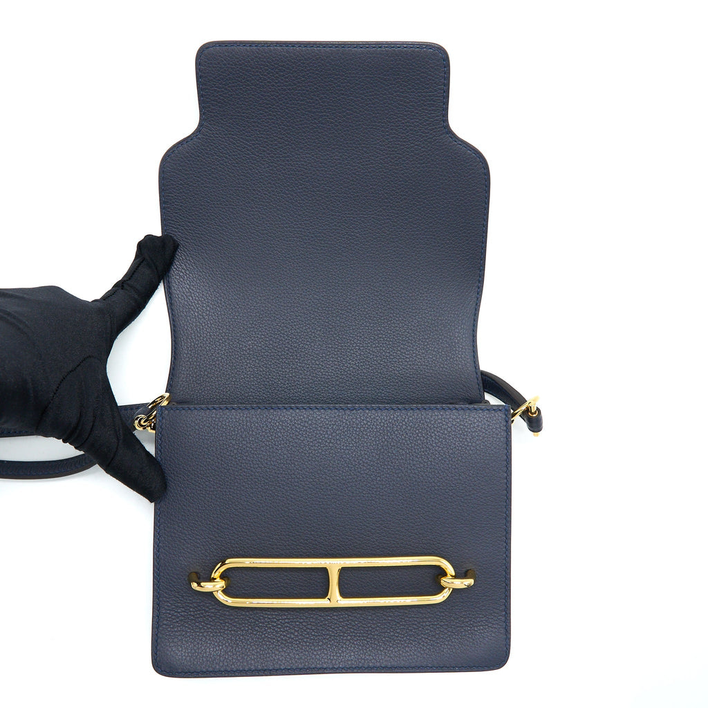 HERMES MINI ROULIS EVERCOLOUR BLUE NUIT GHW