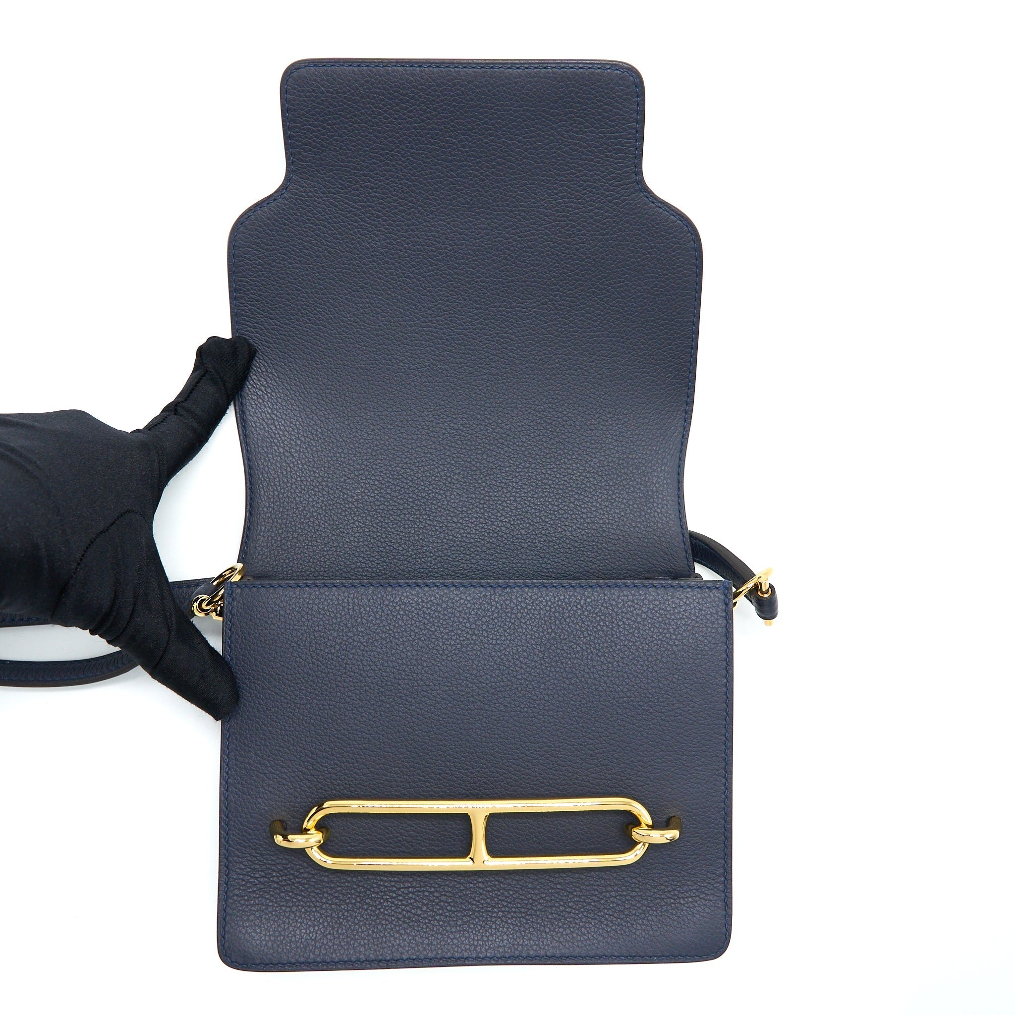 HERMES MINI ROULIS EVERCOLOUR BLUE NUIT GHW