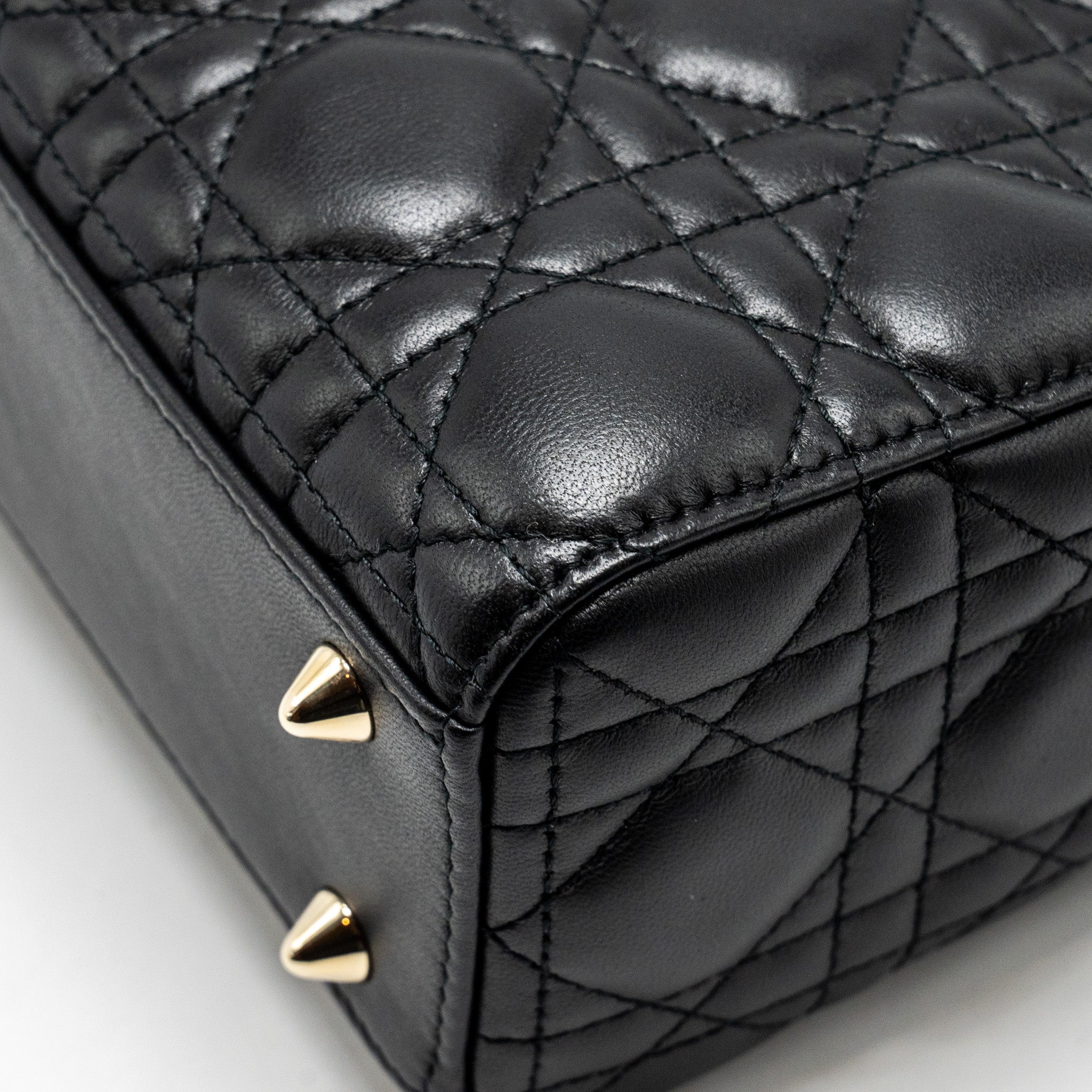 DIOR SMALL MY ABC LADY DIOR LAMBSKIN BLACK LGHW