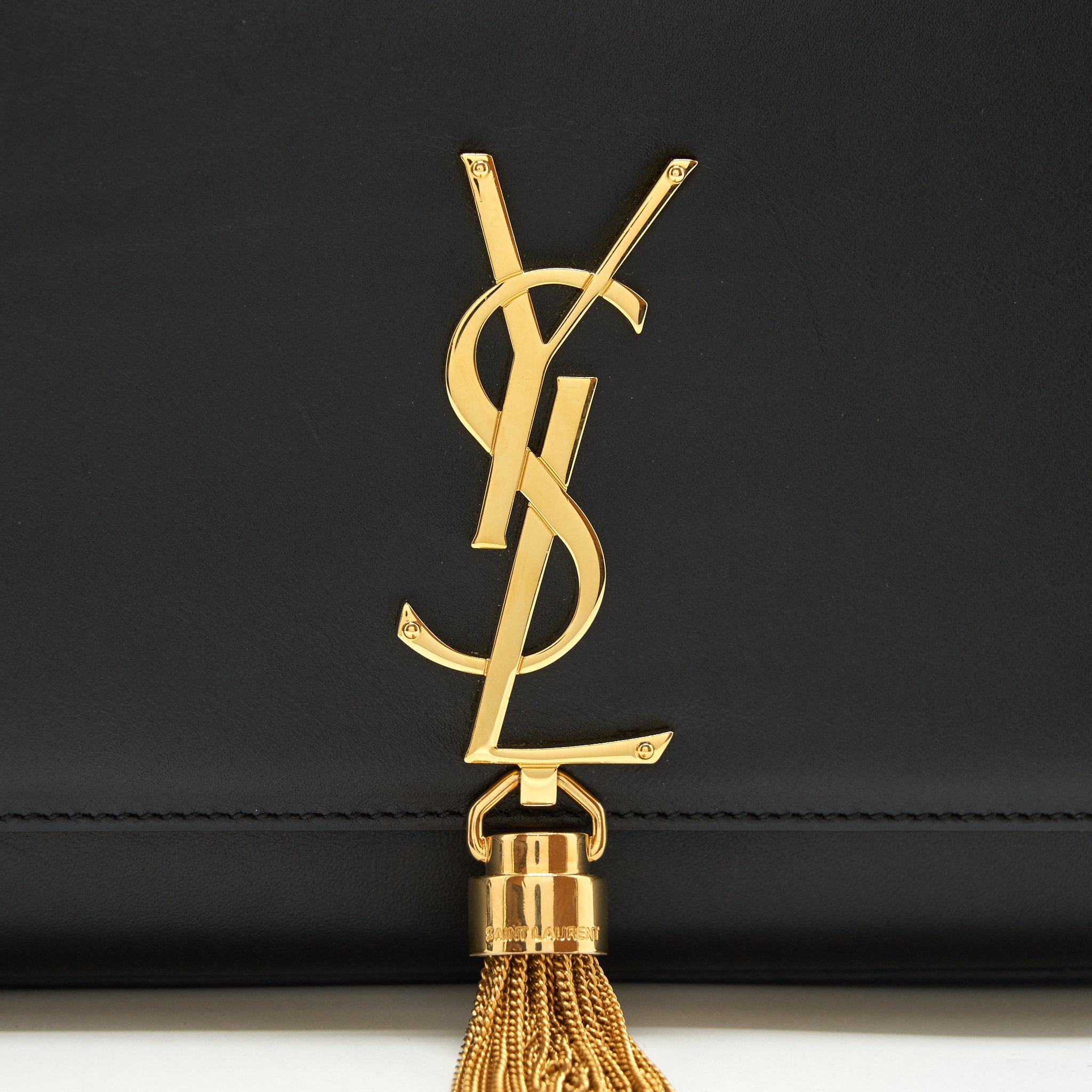 SAINT LAURENT MEDIUM KATE BAG TASSEL BLACK GHW