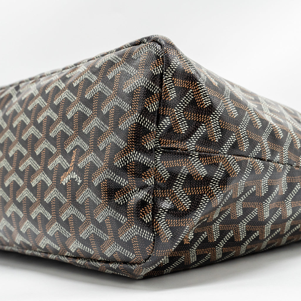 GOYARD BOHEME HOBO BAG GOYARDINE CANVAS / CALFSKIN BLACK SHW