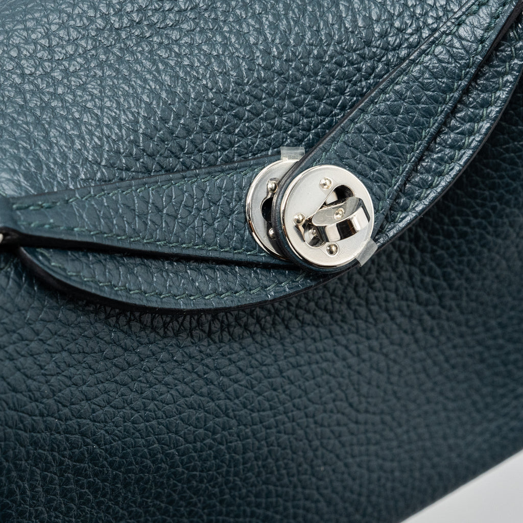 HERMES MINI LINDY CLEMENCE VERT CYPRES SHW