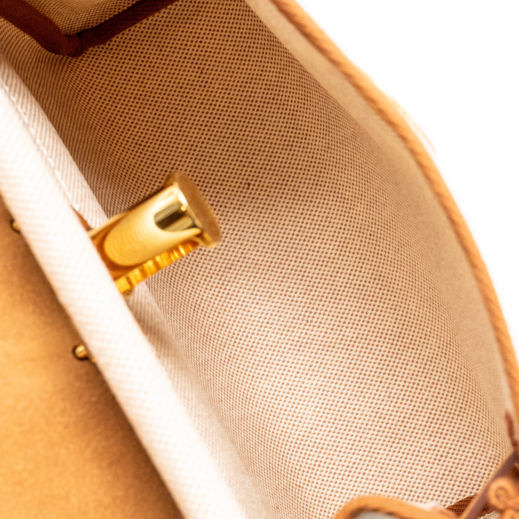 HERMES HERBAG MINI CANVAS/HUNTER LEATHER ECRU-BEIGE/FAUVE GHW