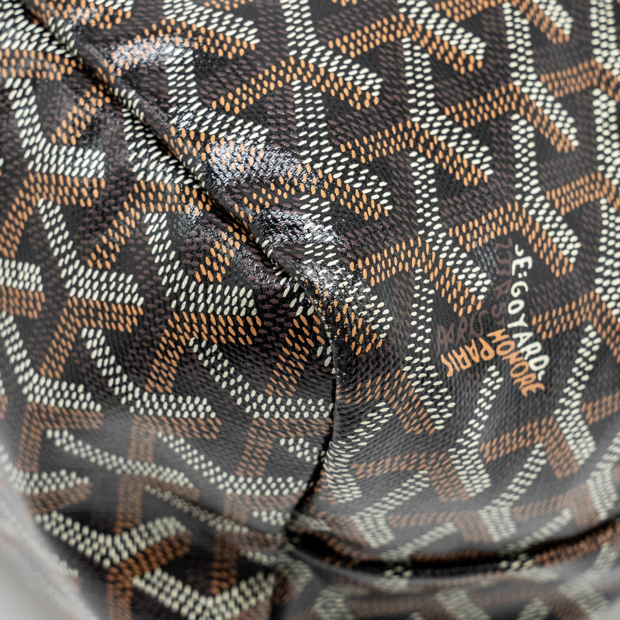 GOYARD BOHEME HOBO BAG GOYARDINE CANVAS / CALFSKIN BLACK SHW