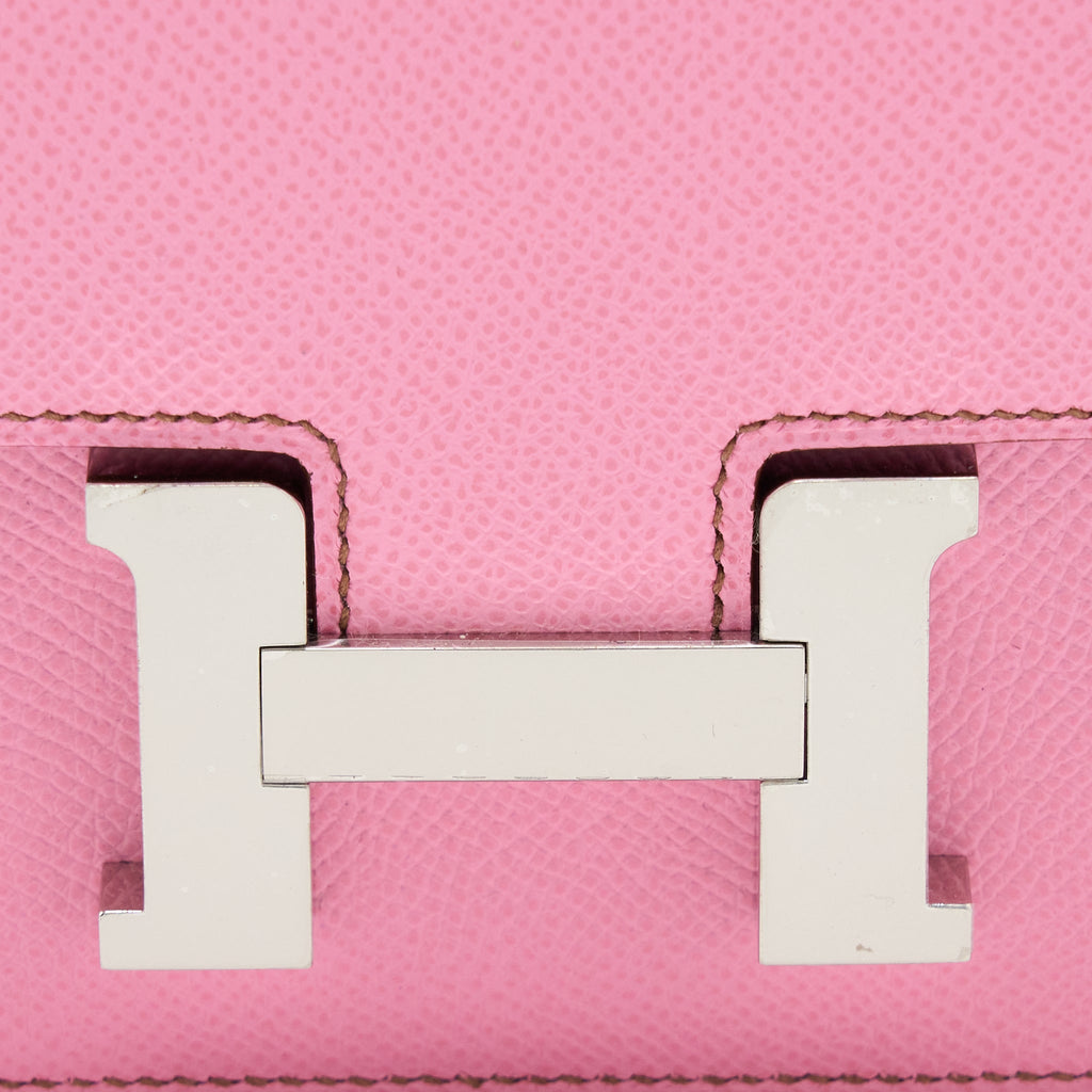 HERMES MINI CONSTANCE EPSOM 5P BUBBLEGUM PINK SHW