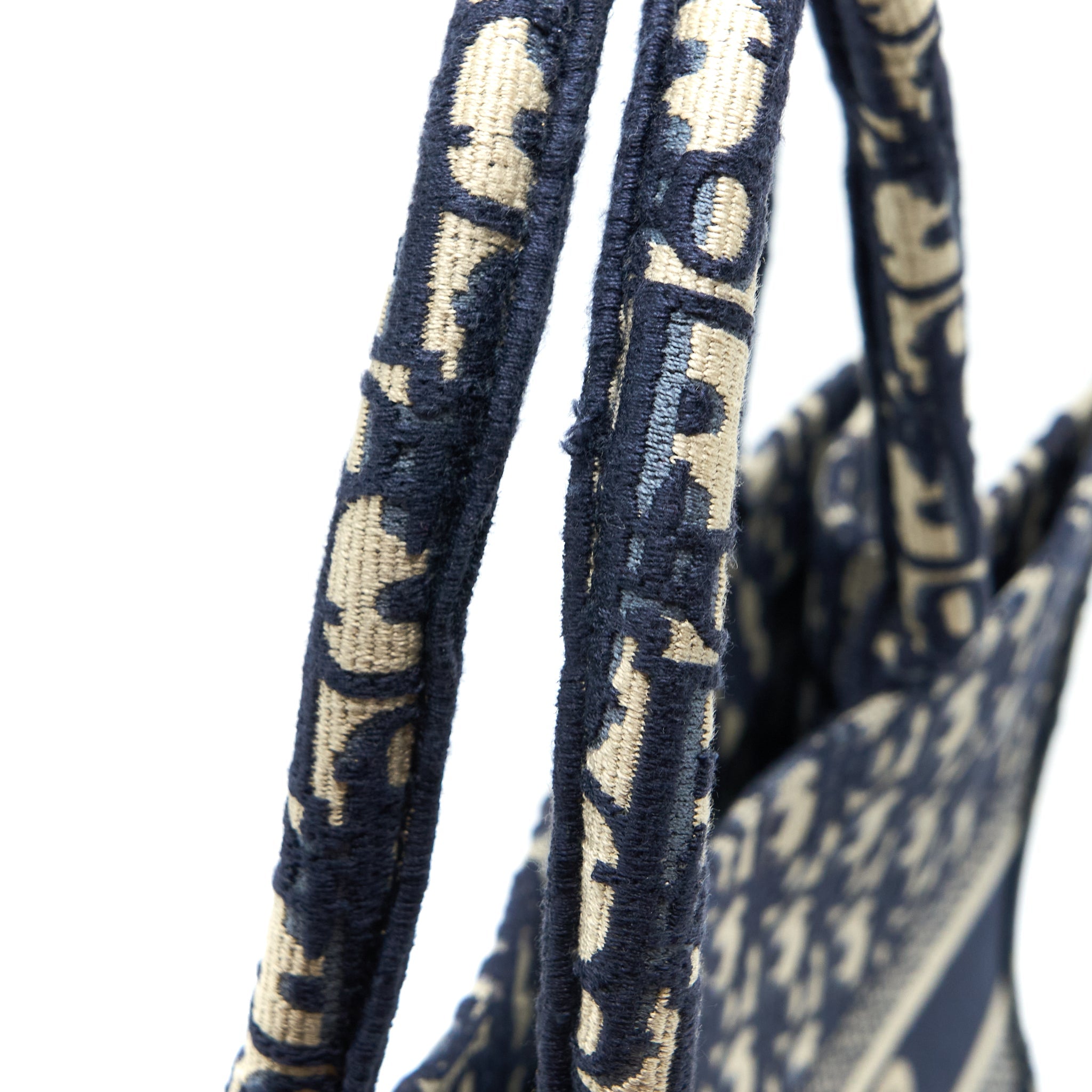 DIOR MEDIUM BOOK TOTE BLUE OBLIQUE EMBROIDERY