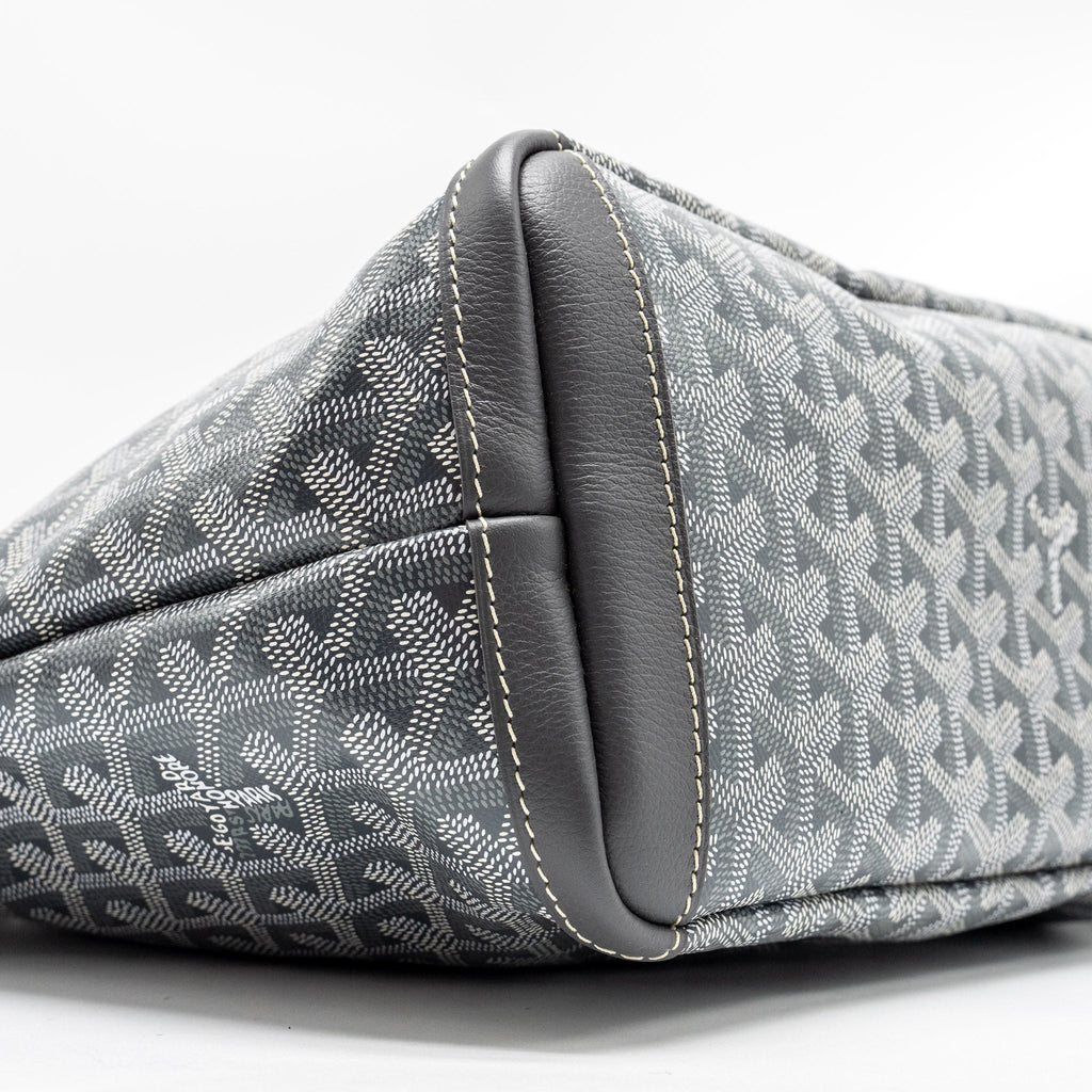 GOYARD ARTOIS TOTE BAG GOYARDLINE CANVAS/CALFSKIN GREY SHW