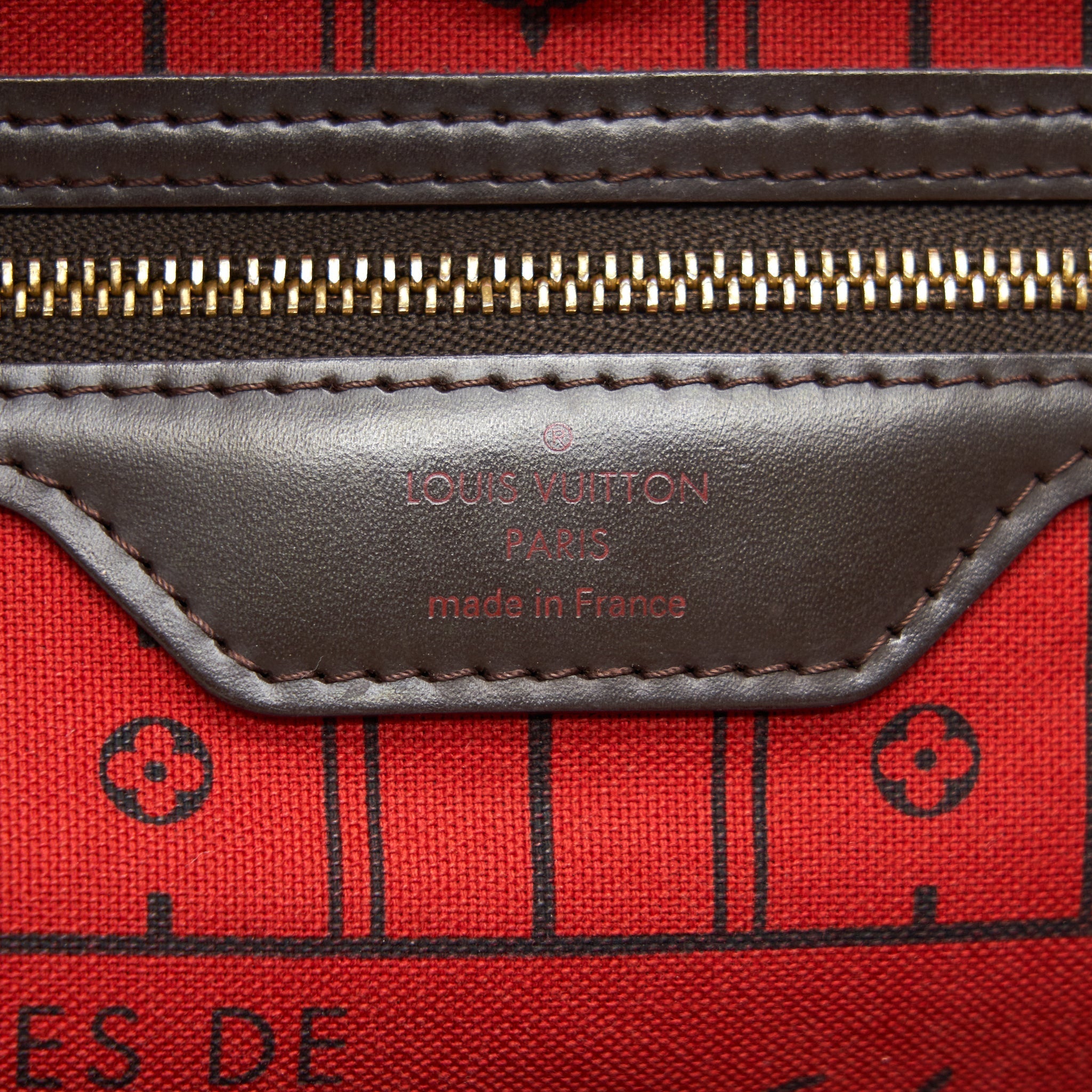 LOUIS VUITTON NEVERFULL MM DAMIER EBENE