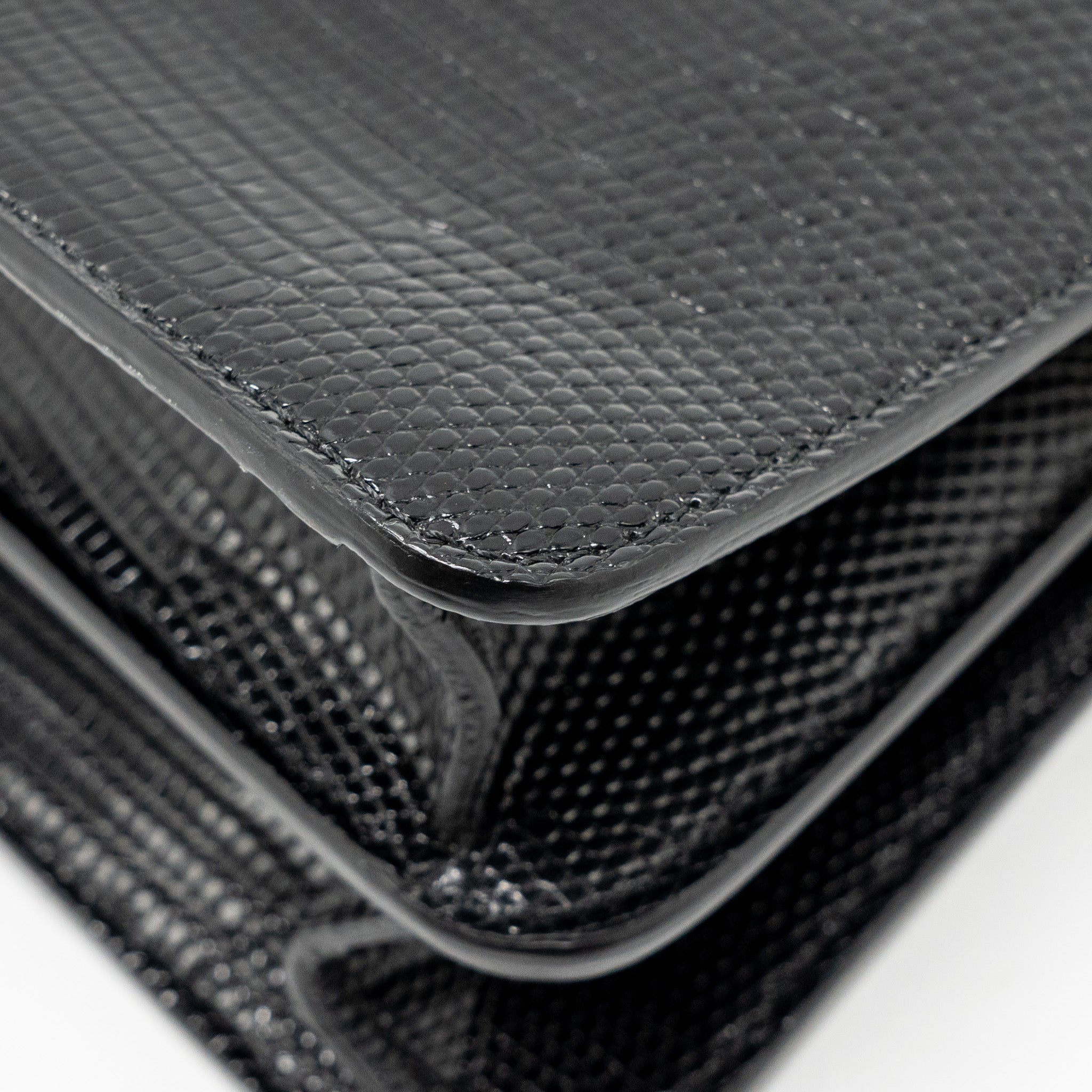 FENDI PEEKABOO I SEE YOU BAG LIZARD BLACK GHW